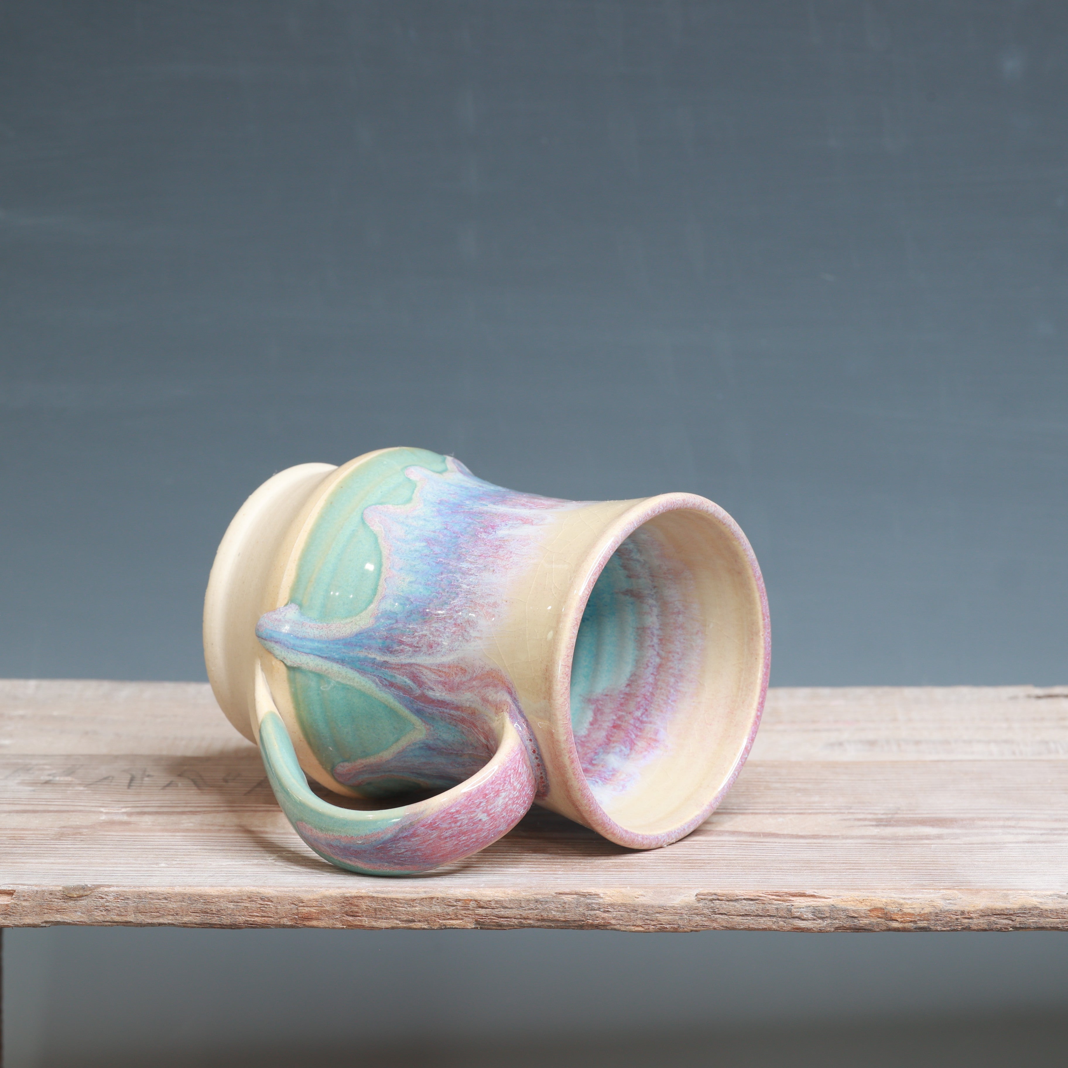 Raspberry Mist over Norse Blue Mug - 15 oz.