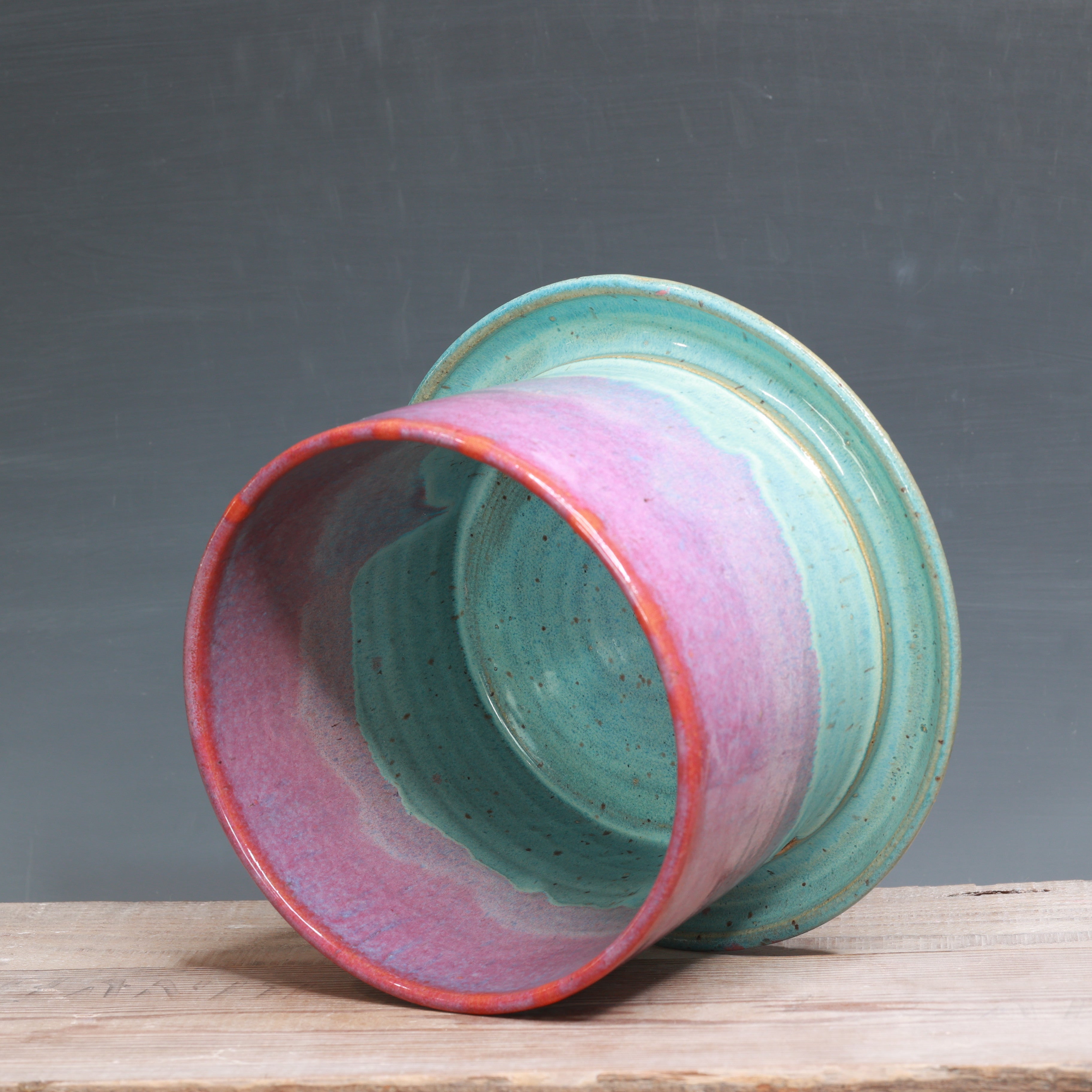 Raspberry Mist and Norse Blue Planter