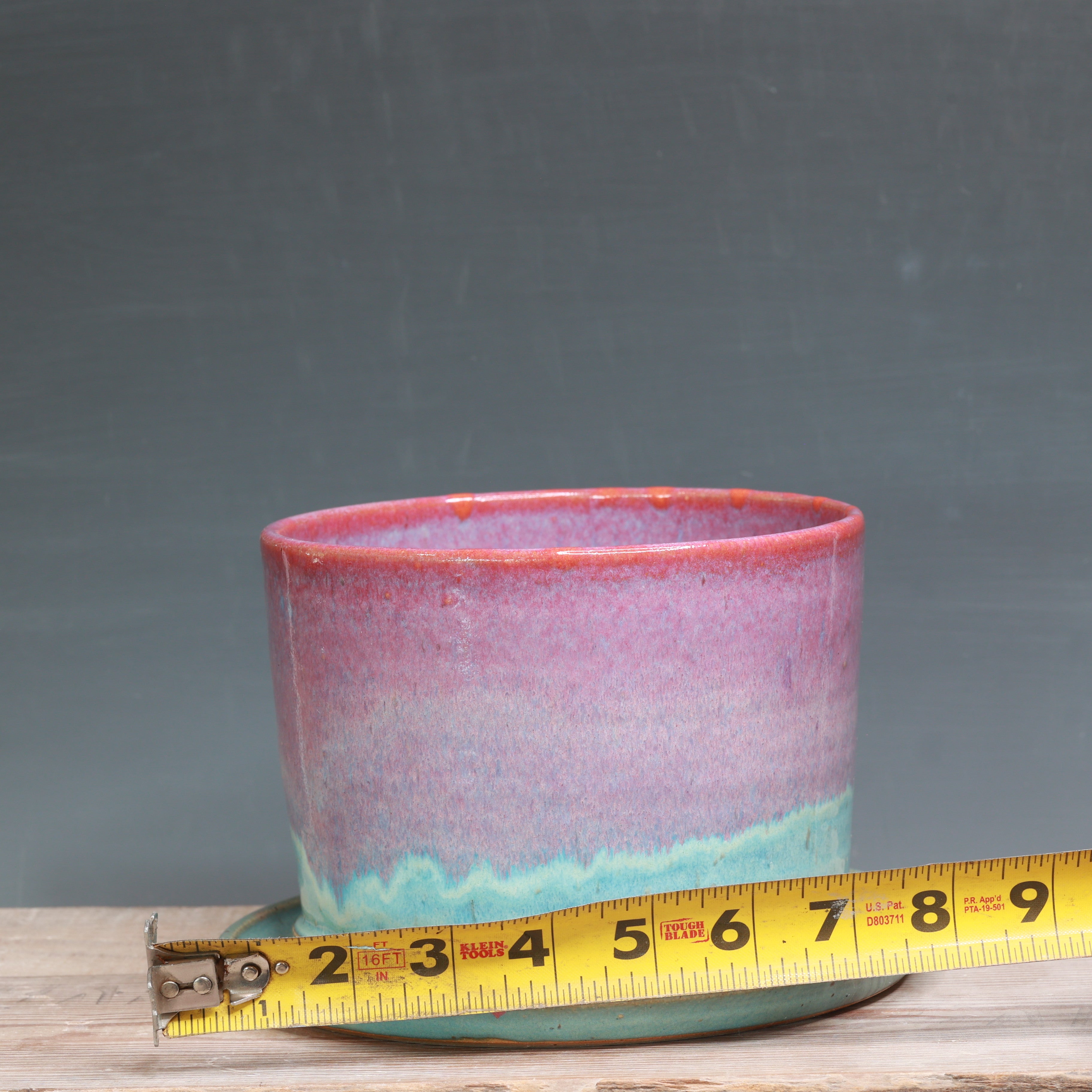 Raspberry Mist and Norse Blue Planter