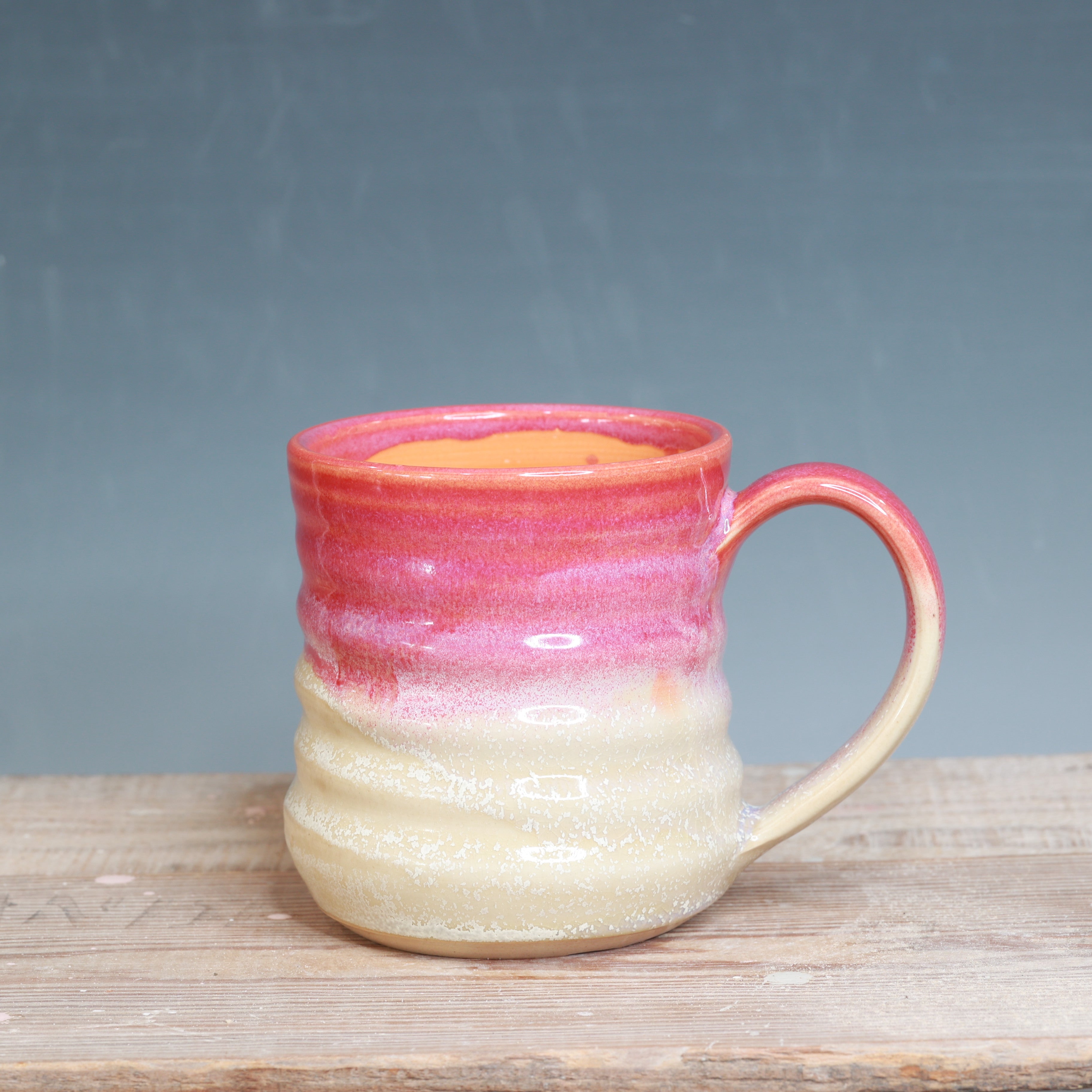 Raspberry Mist and Alabaster Mug 16-18 oz.