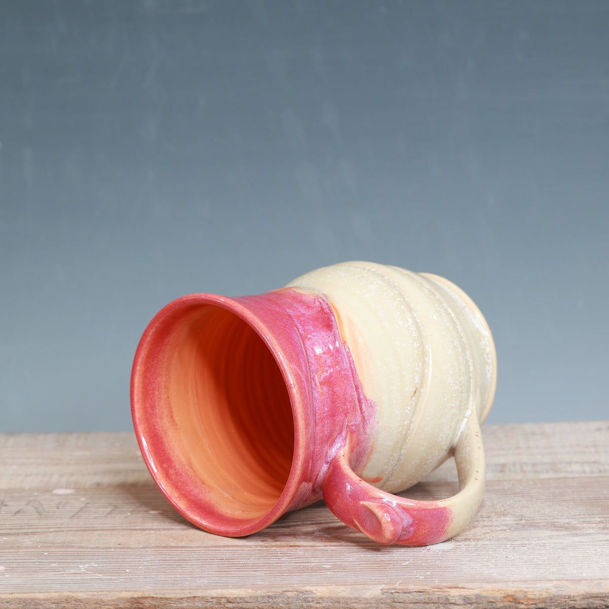Raspberry Mist and Alabaster Mug 16 oz.