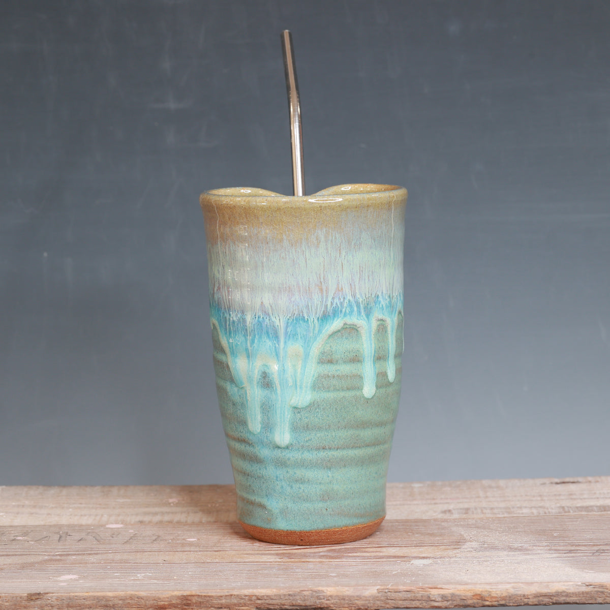 Norse Blue and Alabaster Straw Cup 18 oz.