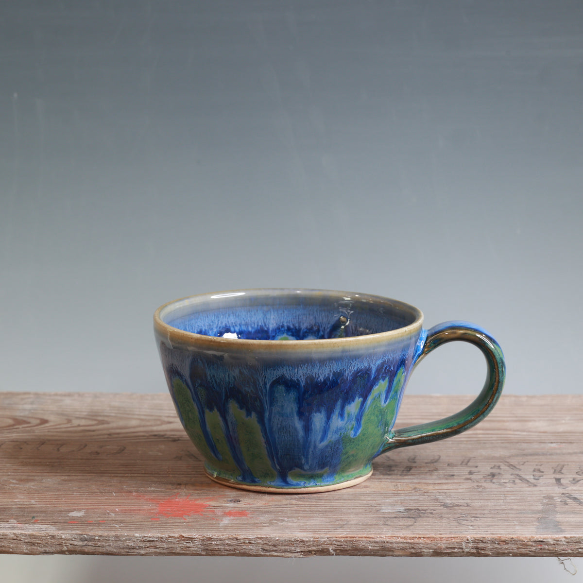 Blue Surf and Alabaster Mug 15-16 oz.
