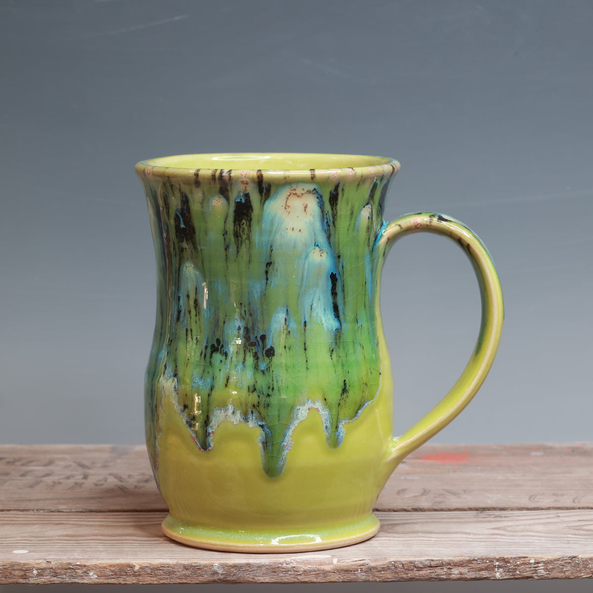 Aurora Green and Green Opal Mug 25-26 oz.