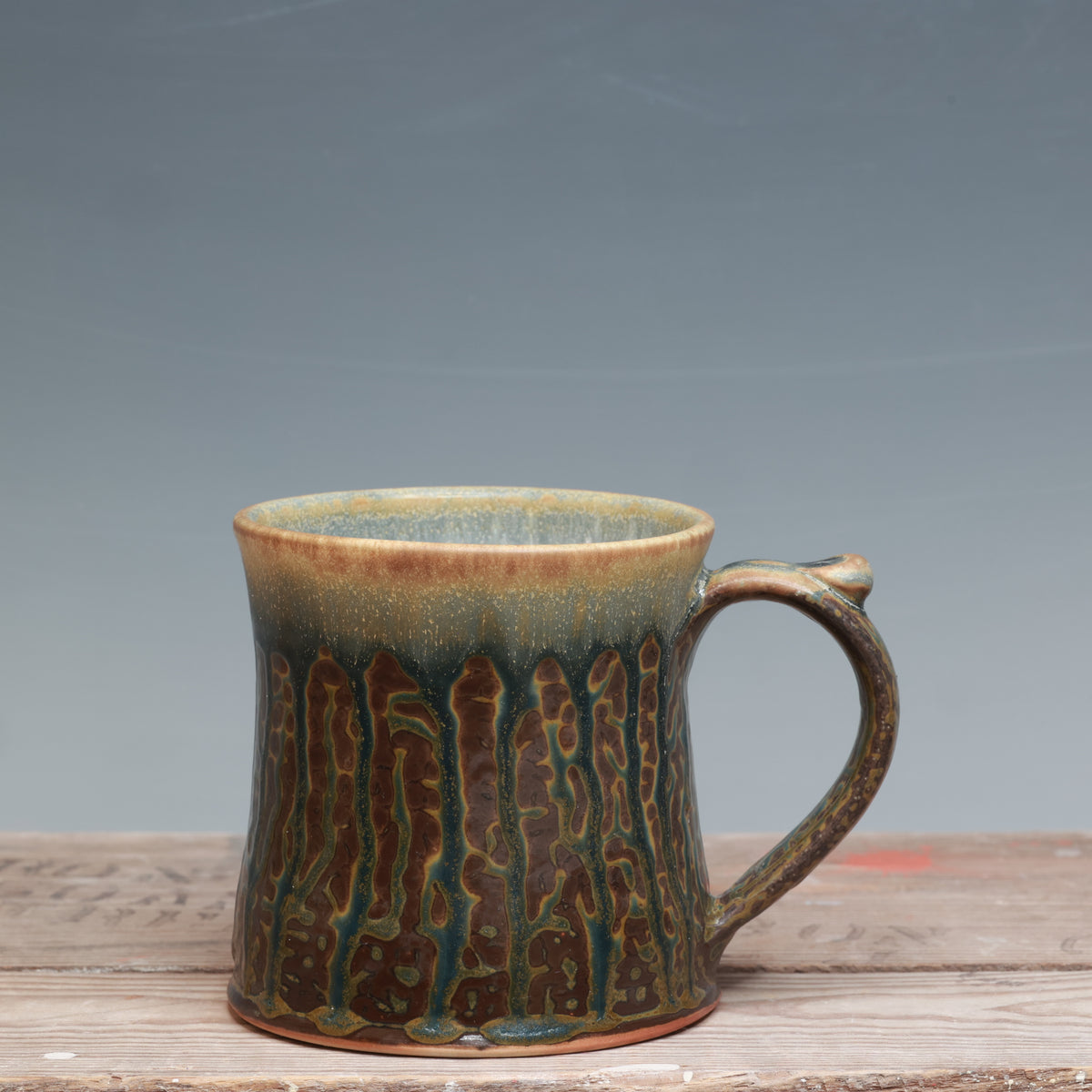 Blue ash and Salt Mug 15-17 oz.