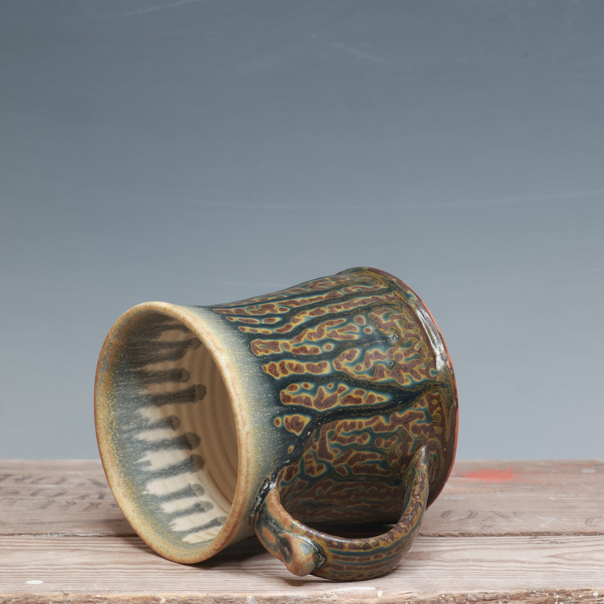 Blue ash and Salt Mug 15-17 oz.
