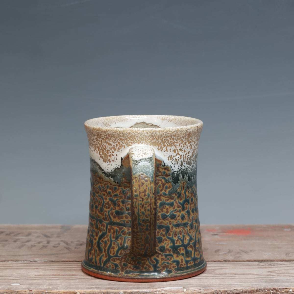 Blue ash and Alabaster Mug 16 oz.