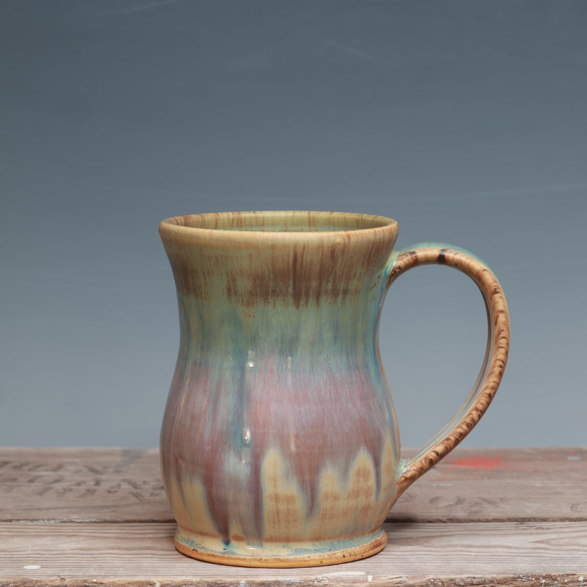 Sandstone and Green Tea Mug 16 oz.
