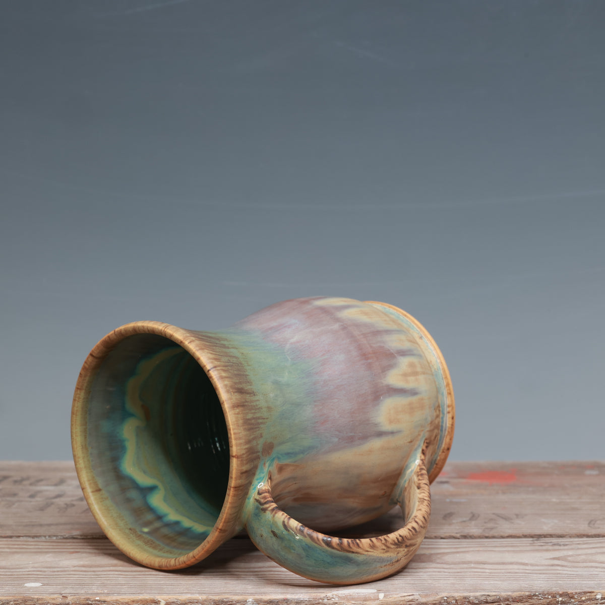 Sandstone and Green Tea Mug 16 oz.