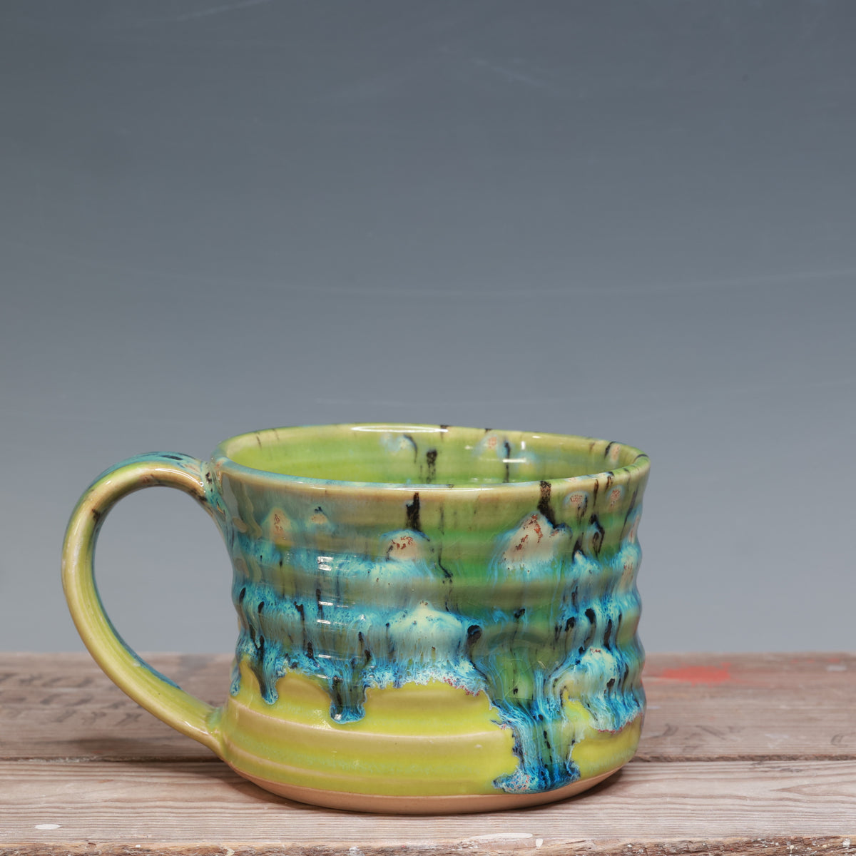 Aurora Green and Green Opal Mug 21 oz.