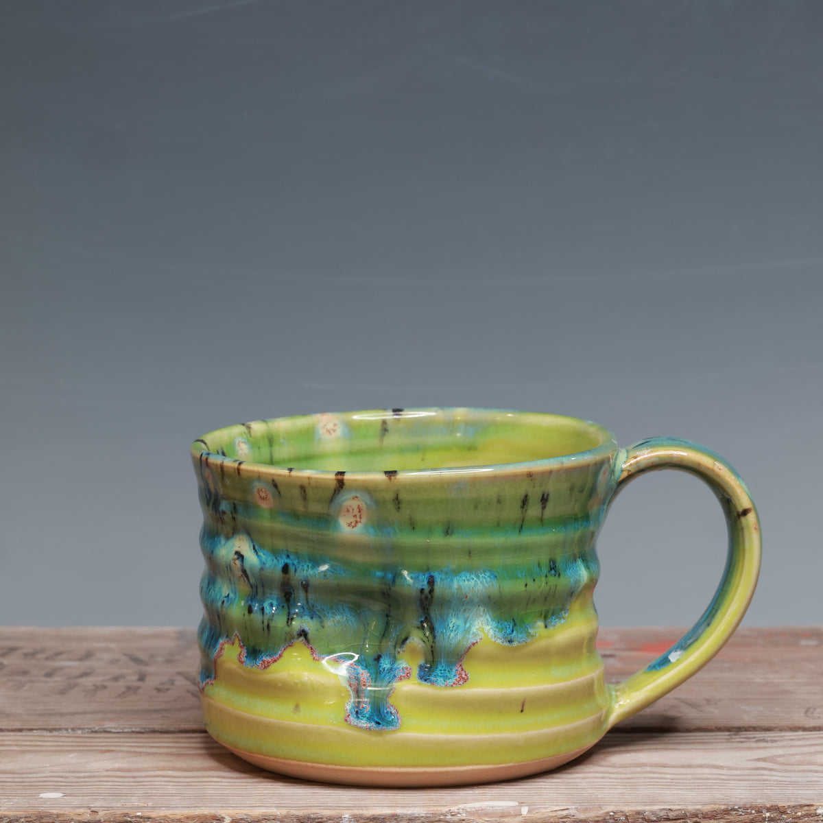 Aurora Green and Green Opal Mug 21 oz.