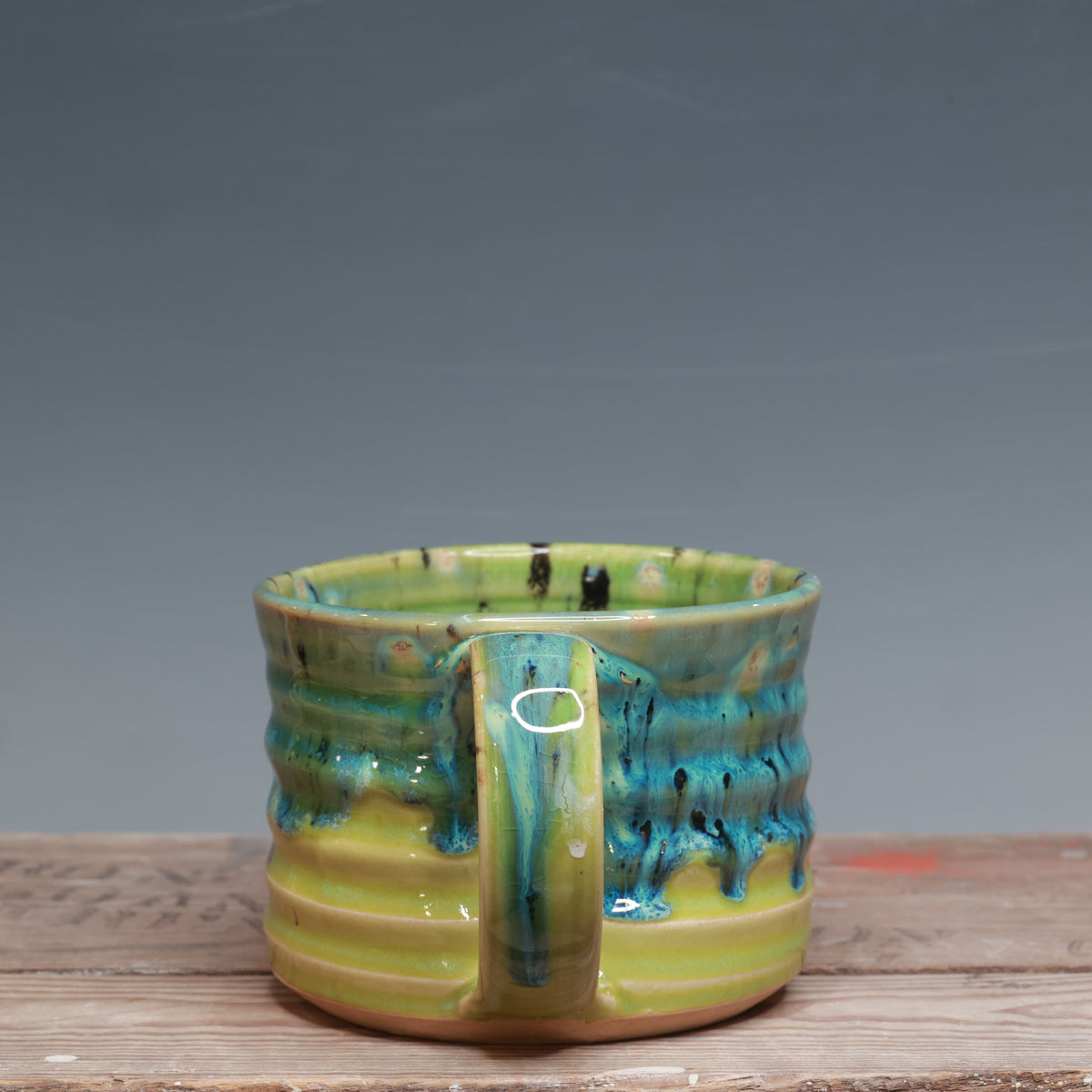 Aurora Green and Green Opal Mug 21 oz.