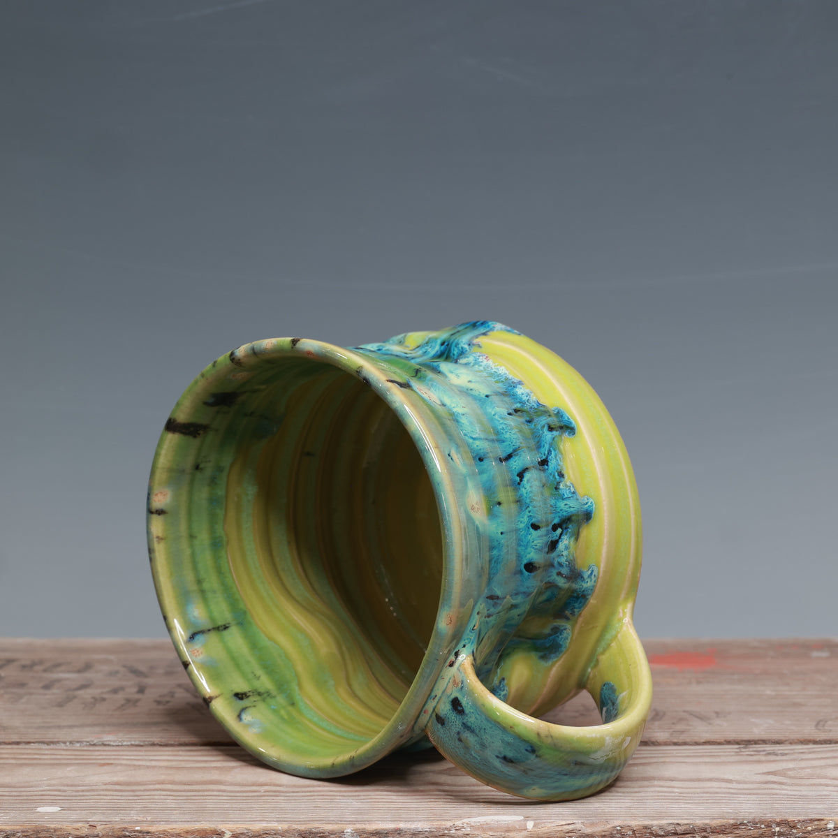 Aurora Green and Green Opal Mug 21 oz.