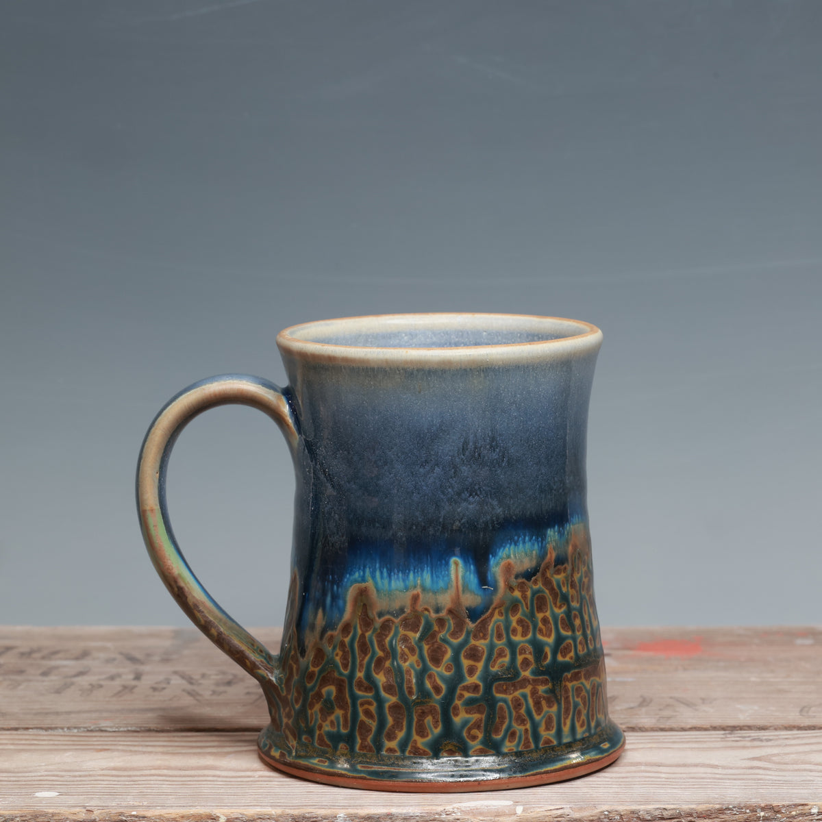 Blue Ash and Capri Blue Mug 16 oz.