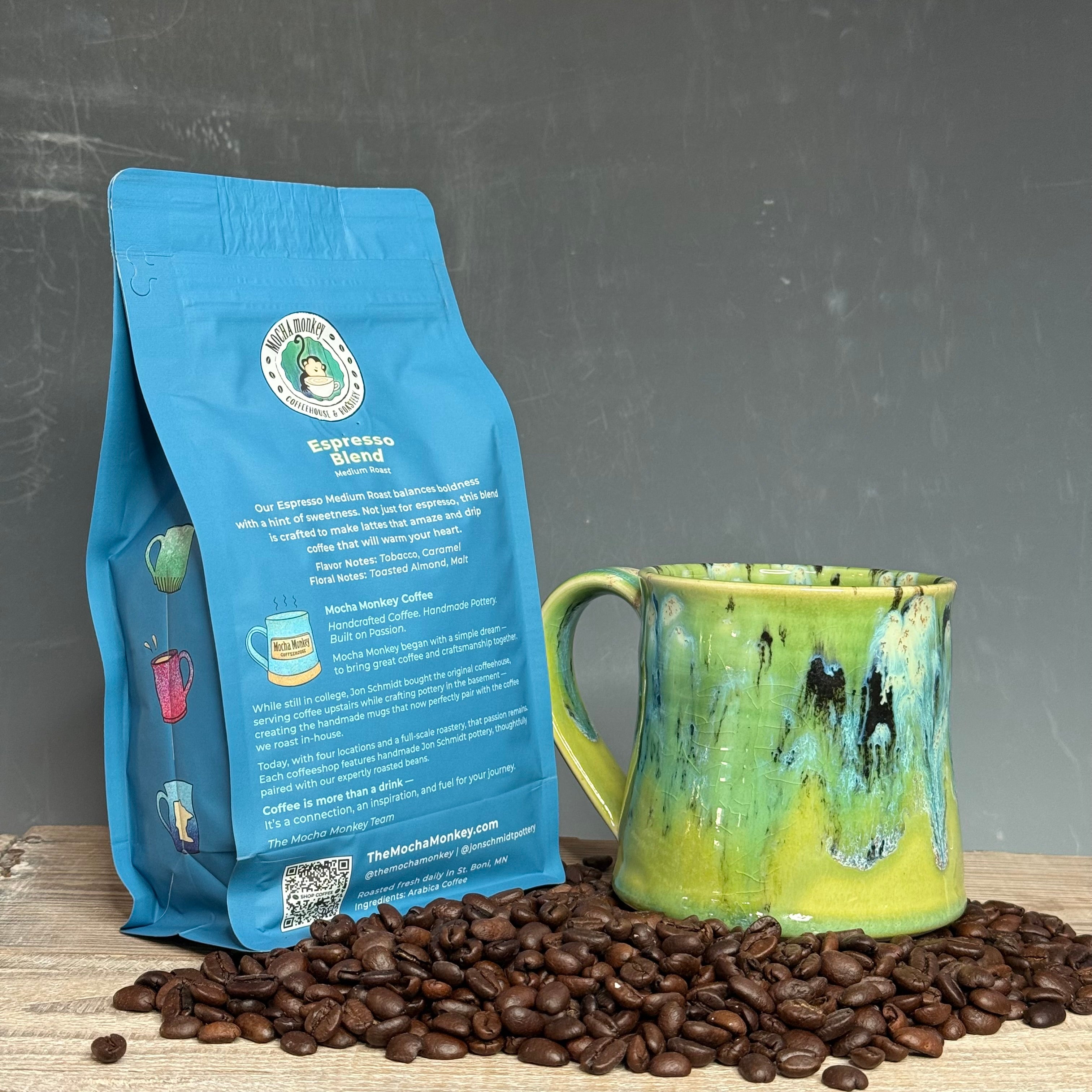 Coffee Beans and Mug Combo - Espresso Blend Medium Roast