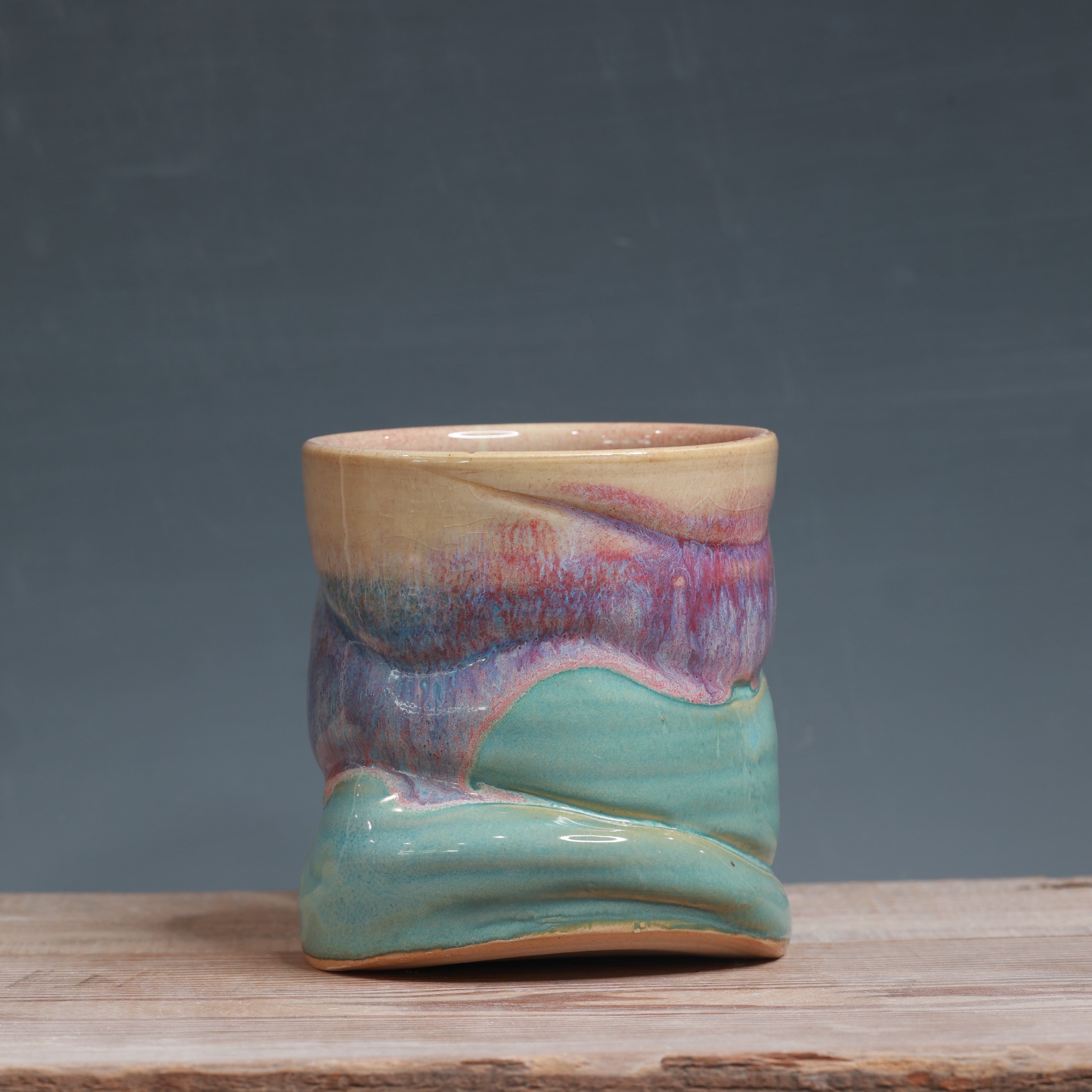 DROP mug - Raspberry Mist and Norse Blue 14 oz.