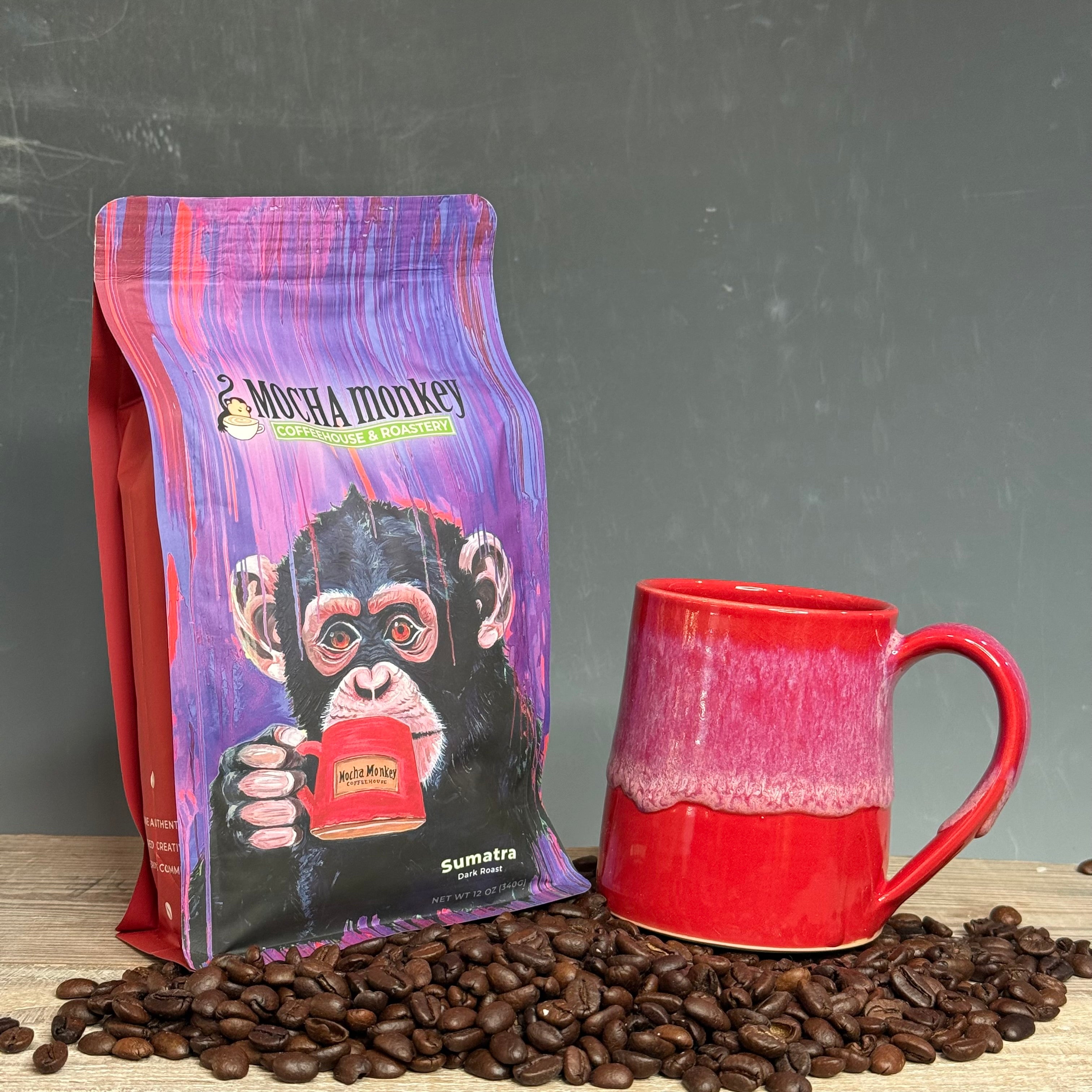 Coffee Beans and Mug Combo - Sumatra Dark Roast