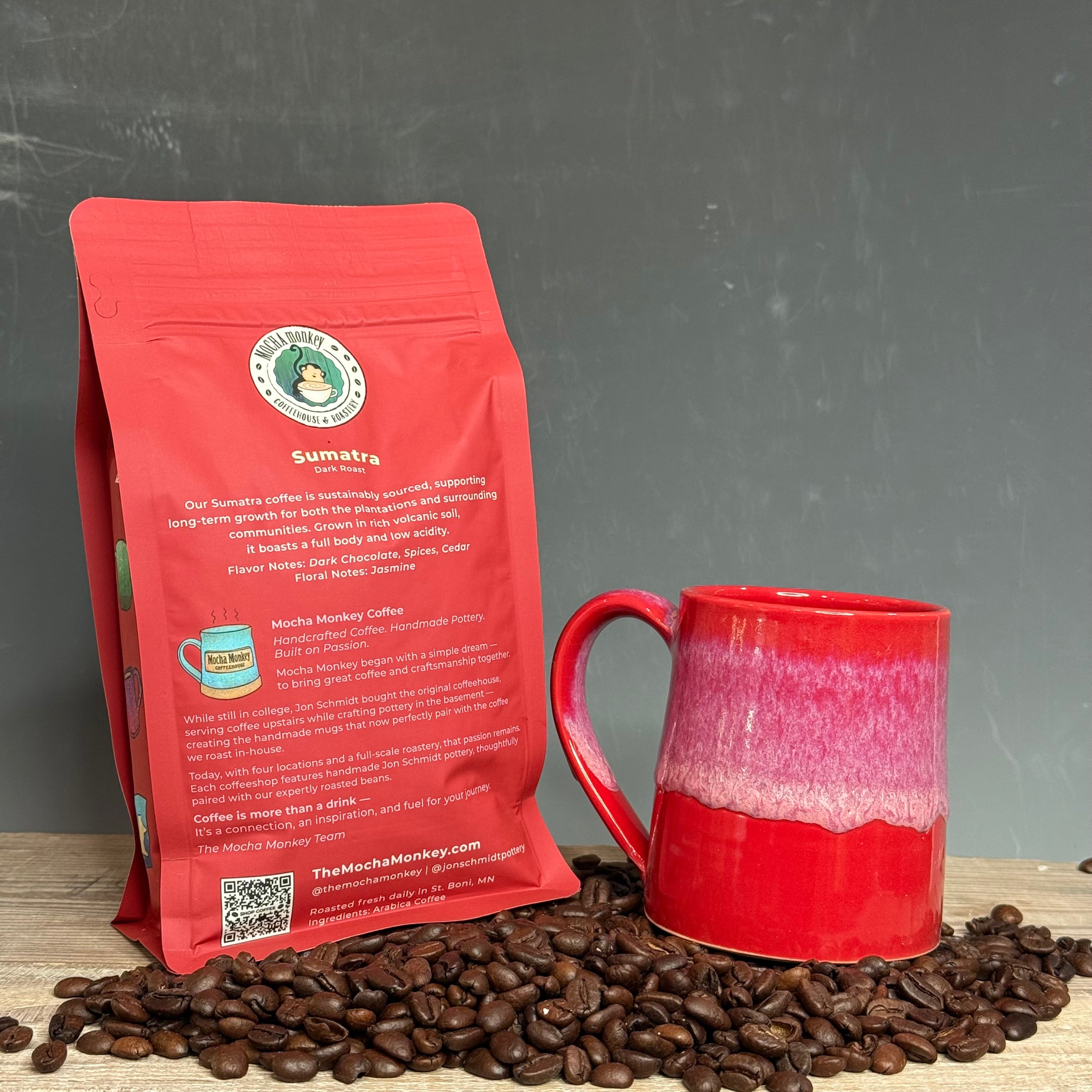 Coffee Beans and Mug Combo - Sumatra Dark Roast