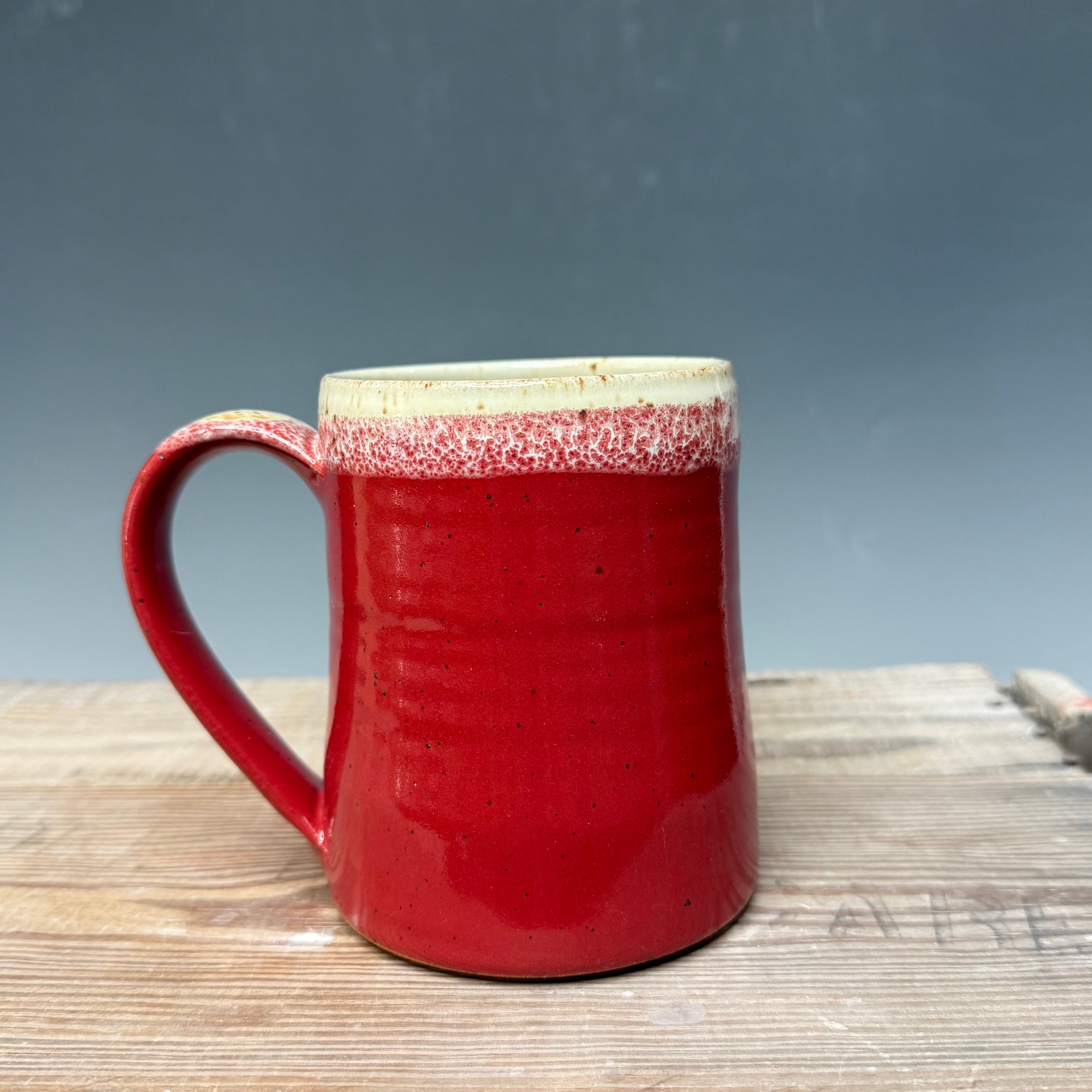 Speckled Salt and Red Mug 20-21 oz.