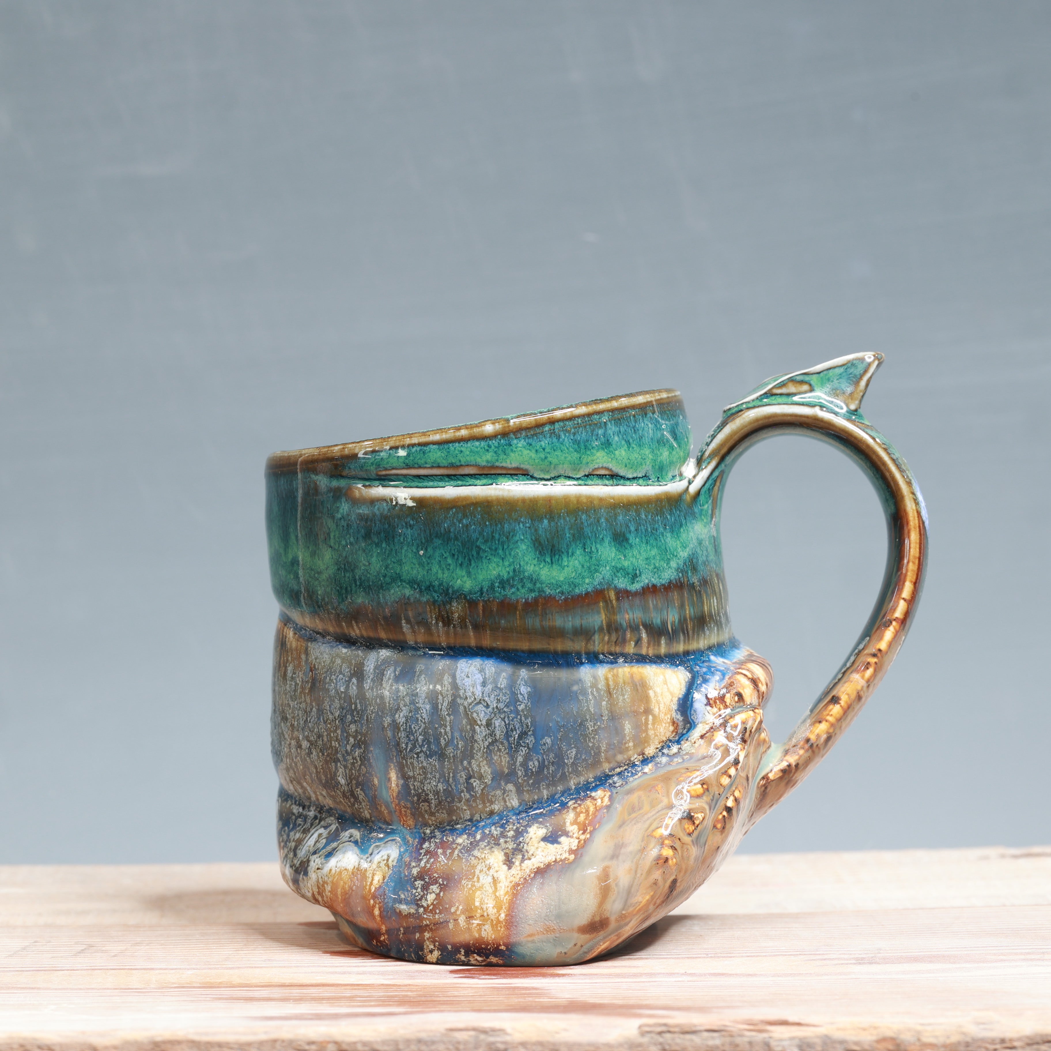 DROP mug - Blue Surf and Sandstone 12-13 oz