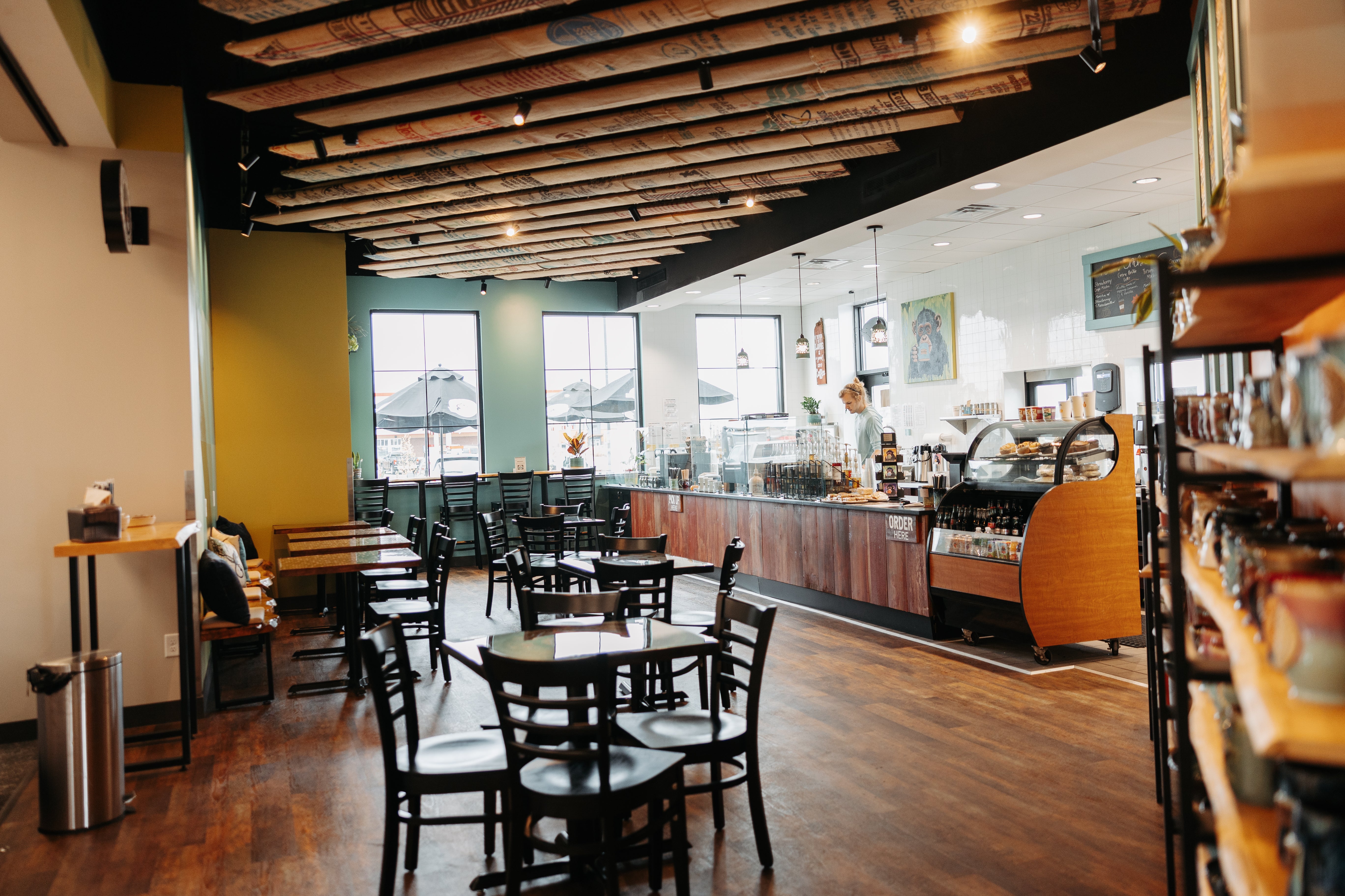 Inside view of the Mocha Monkey Coffeehouse in Carver