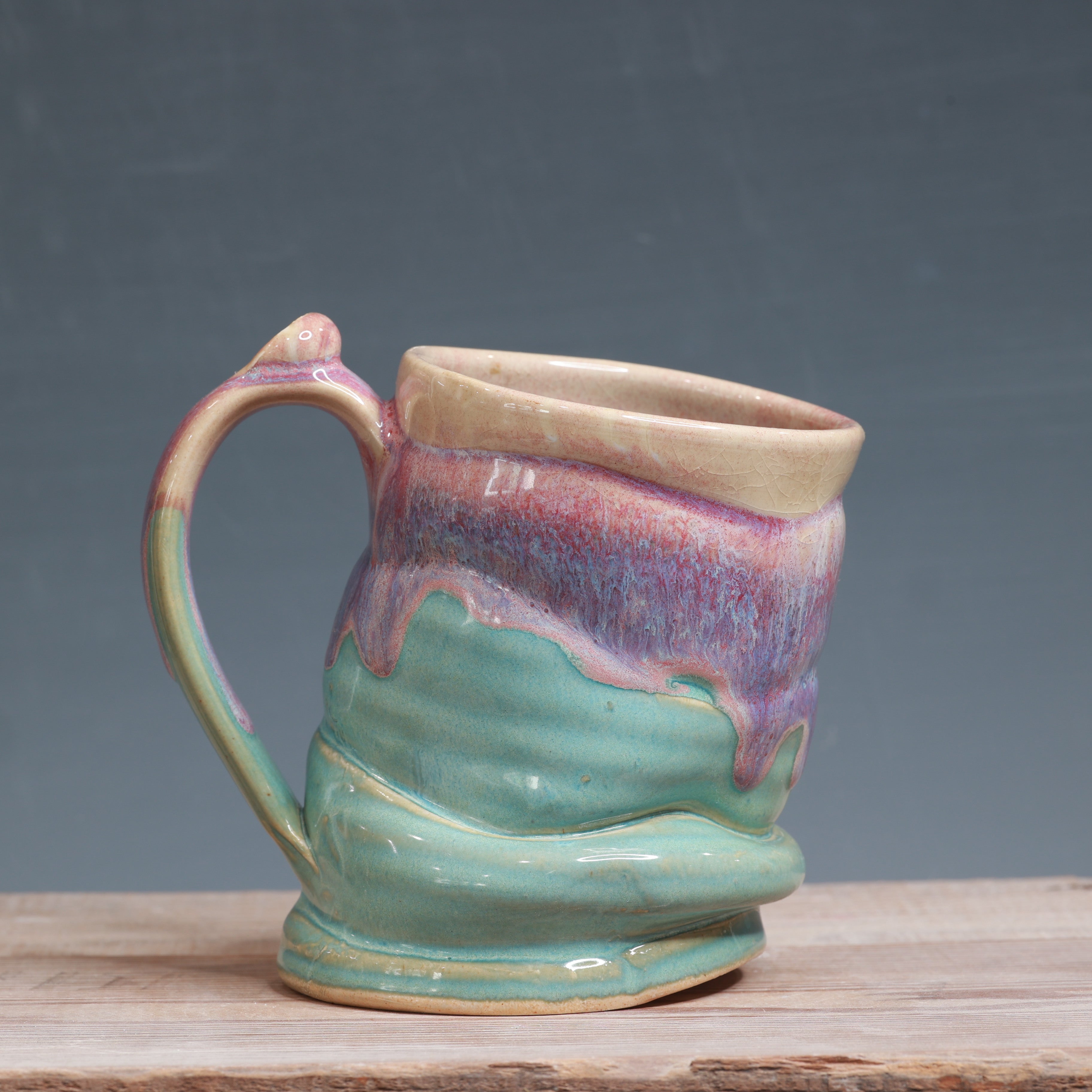 DROP mug - Raspberry Mist and Norse Blue 13-14 oz.