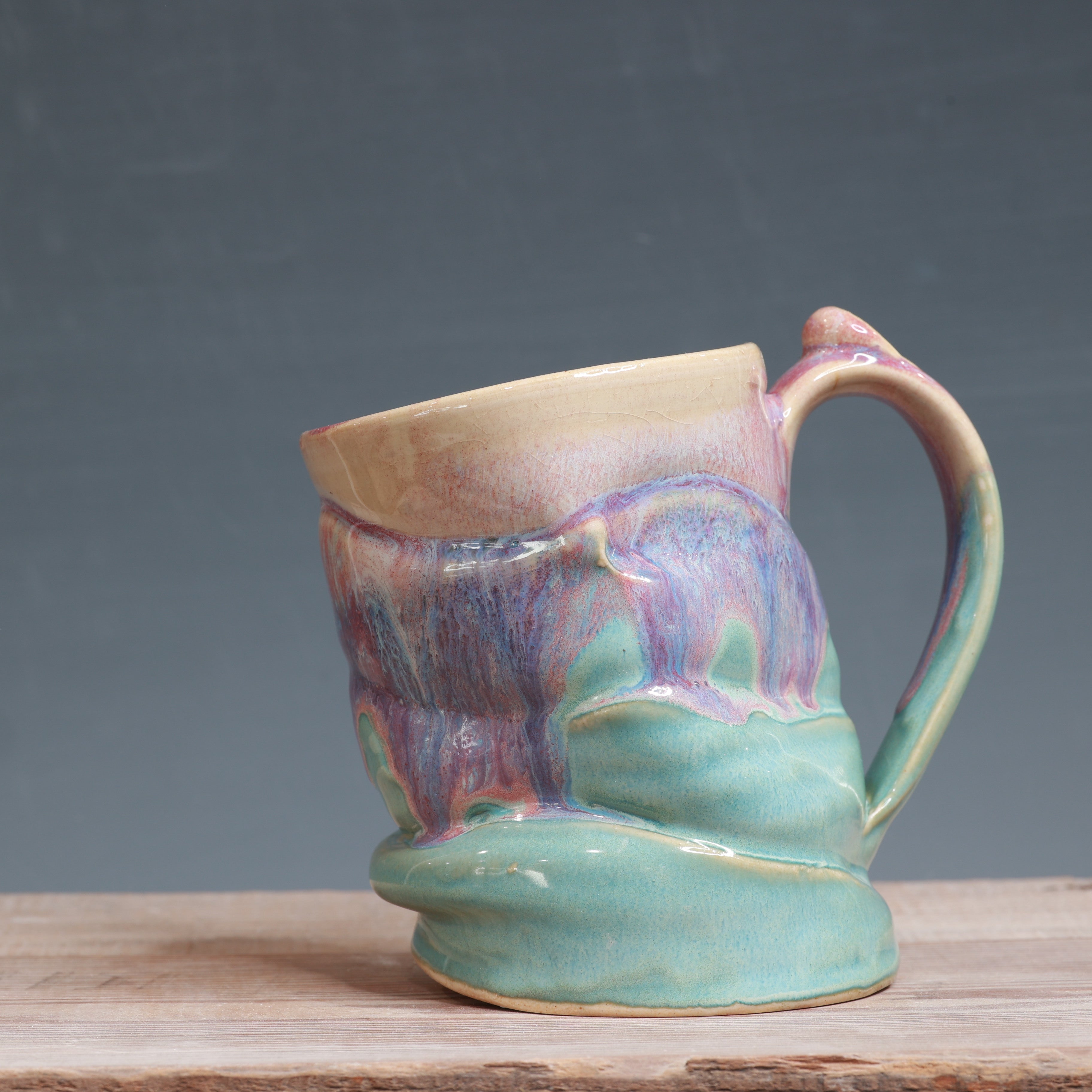 DROP mug - Raspberry Mist and Norse Blue 13-14 oz.