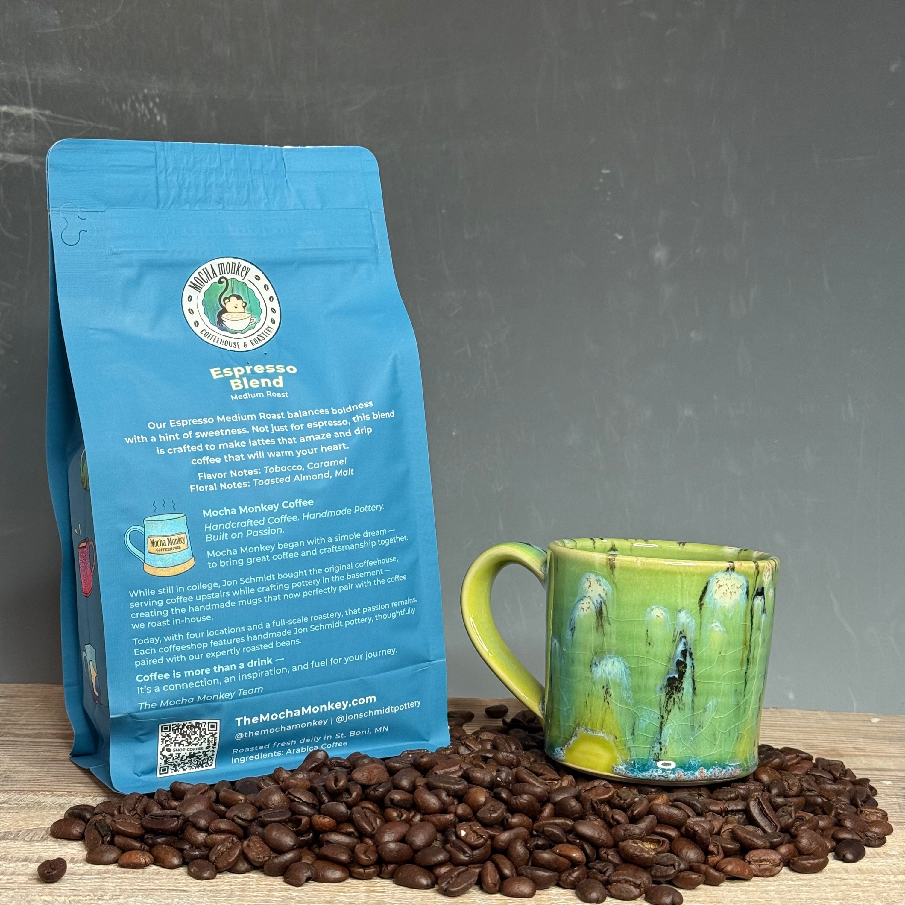 Coffee Beans and Mug Combo - Espresso Blend Medium Roast