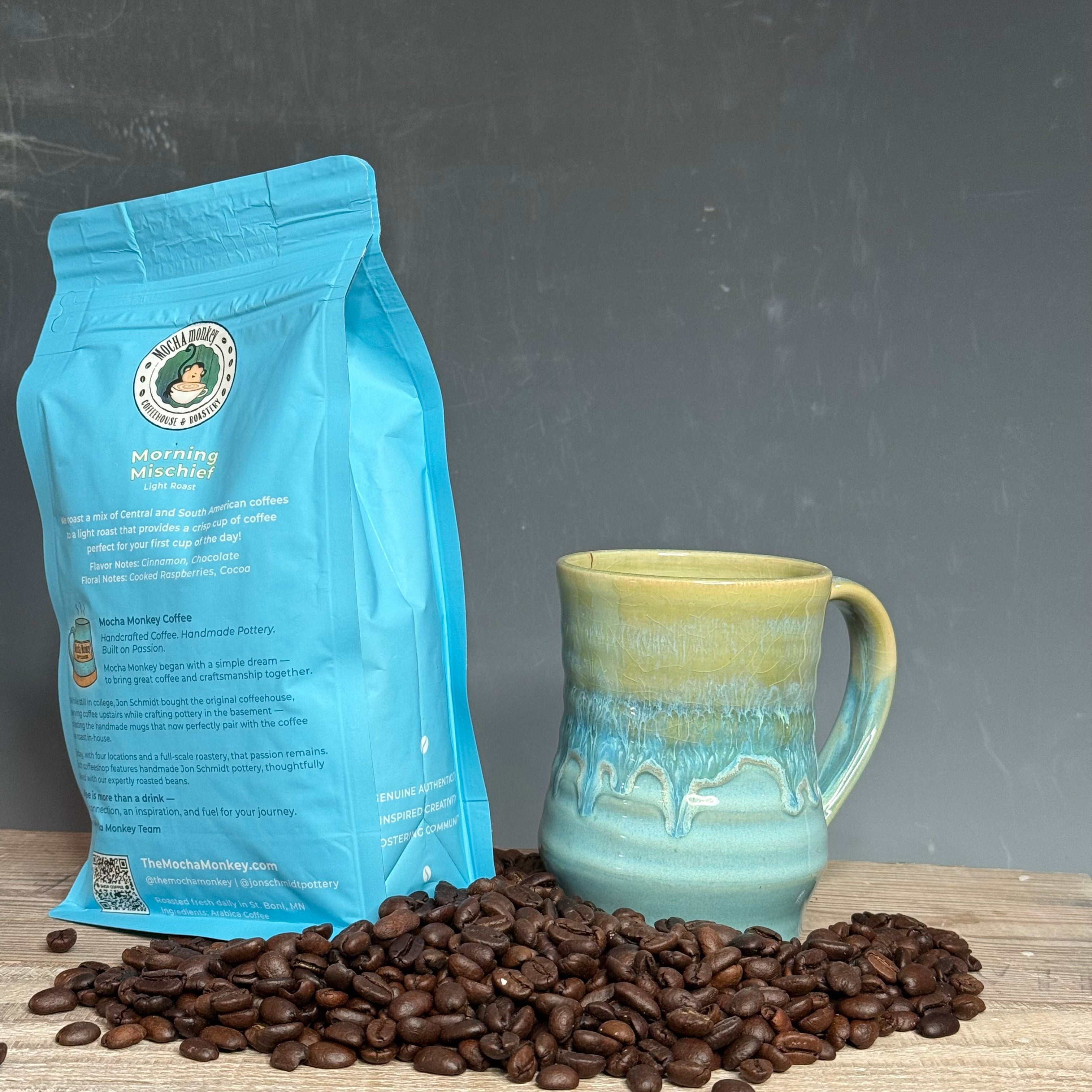 Coffee Beans and Mug Bundle - Morning Mischief Light Roast