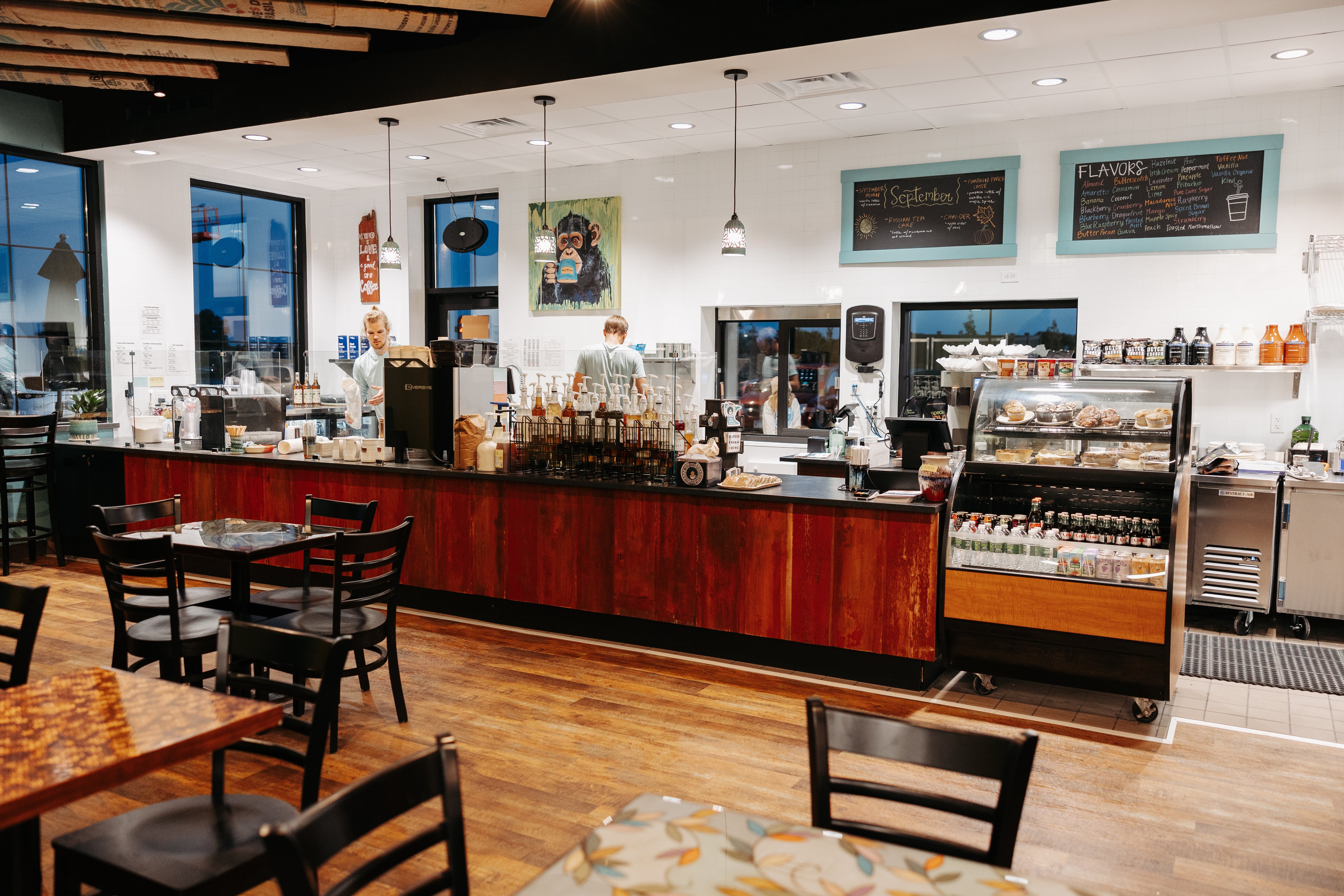 Inside the Mocha Monkey Coffeehouse in Carver