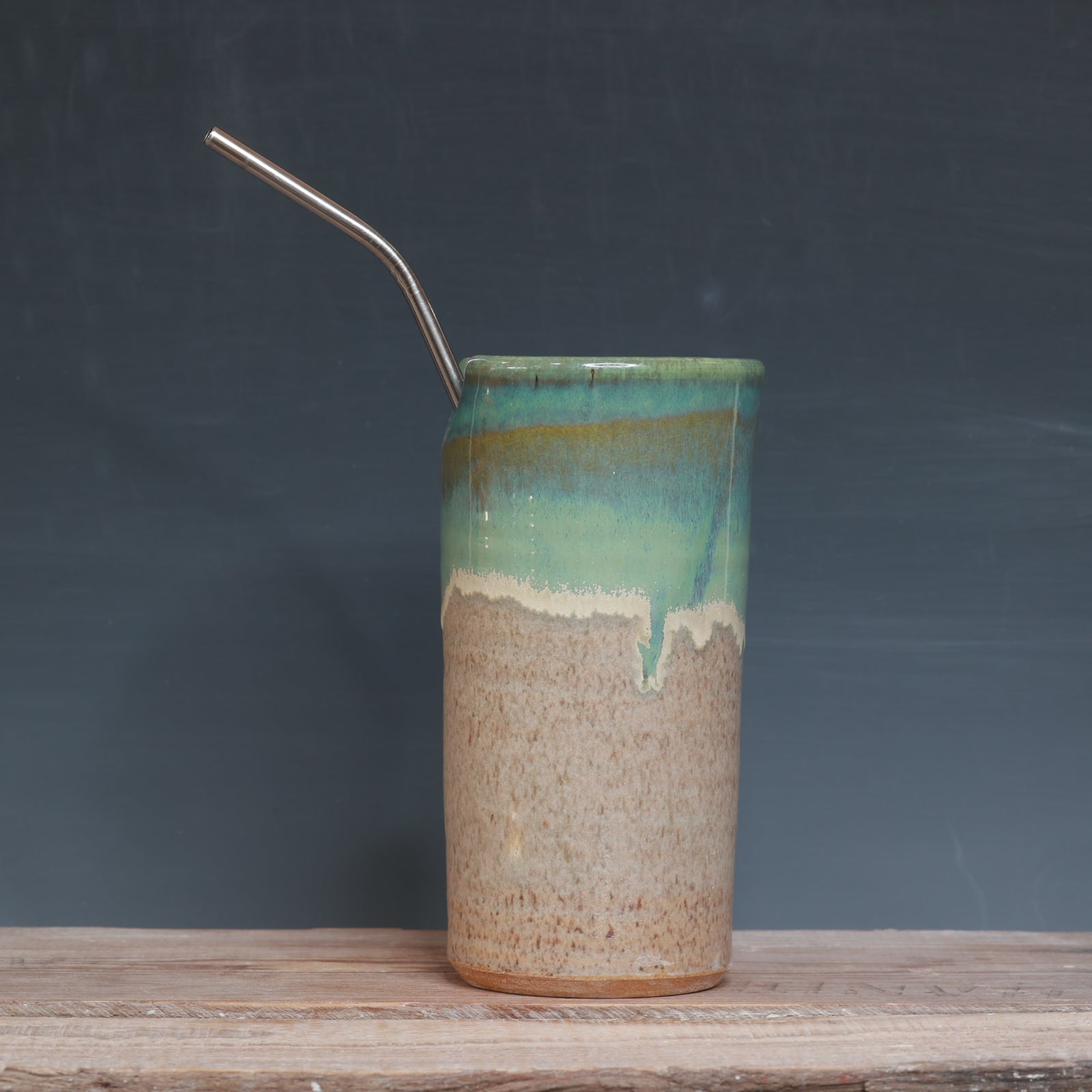 Aurora Green Straw Cup 20 oz.