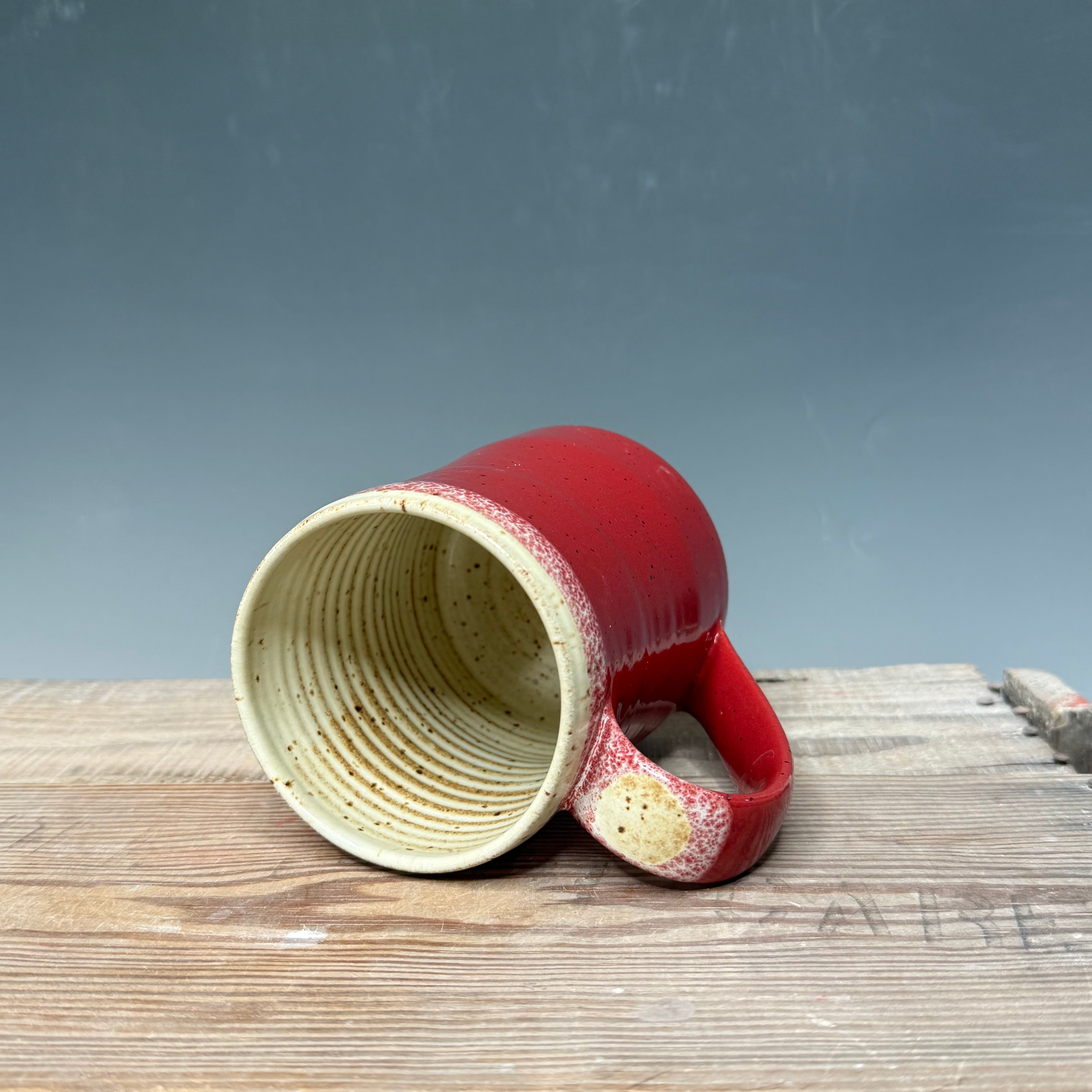 Speckled Salt and Red Mug 20-21 oz.