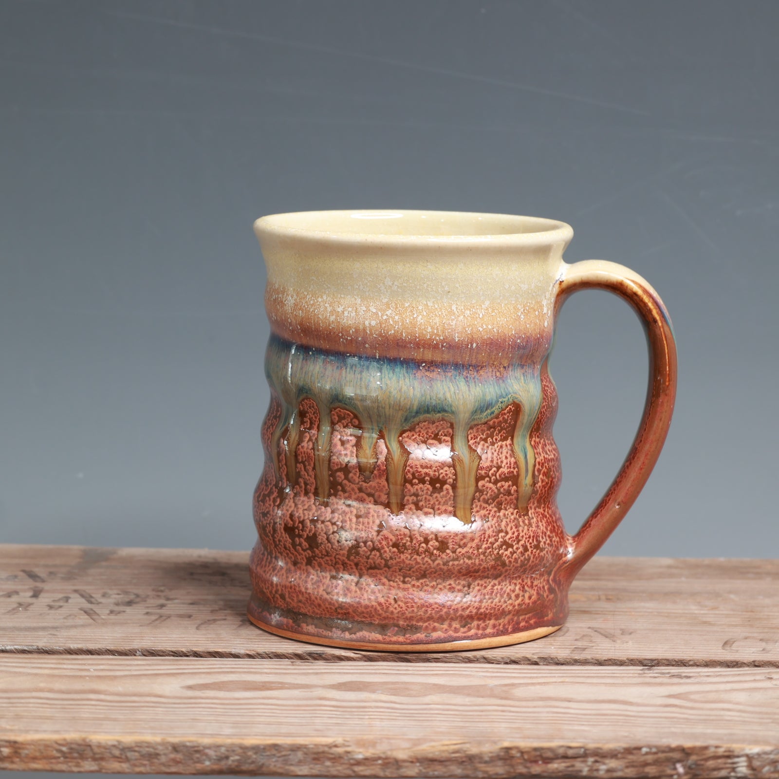 Alabaster over Copper Float Mug - 14-15 oz.