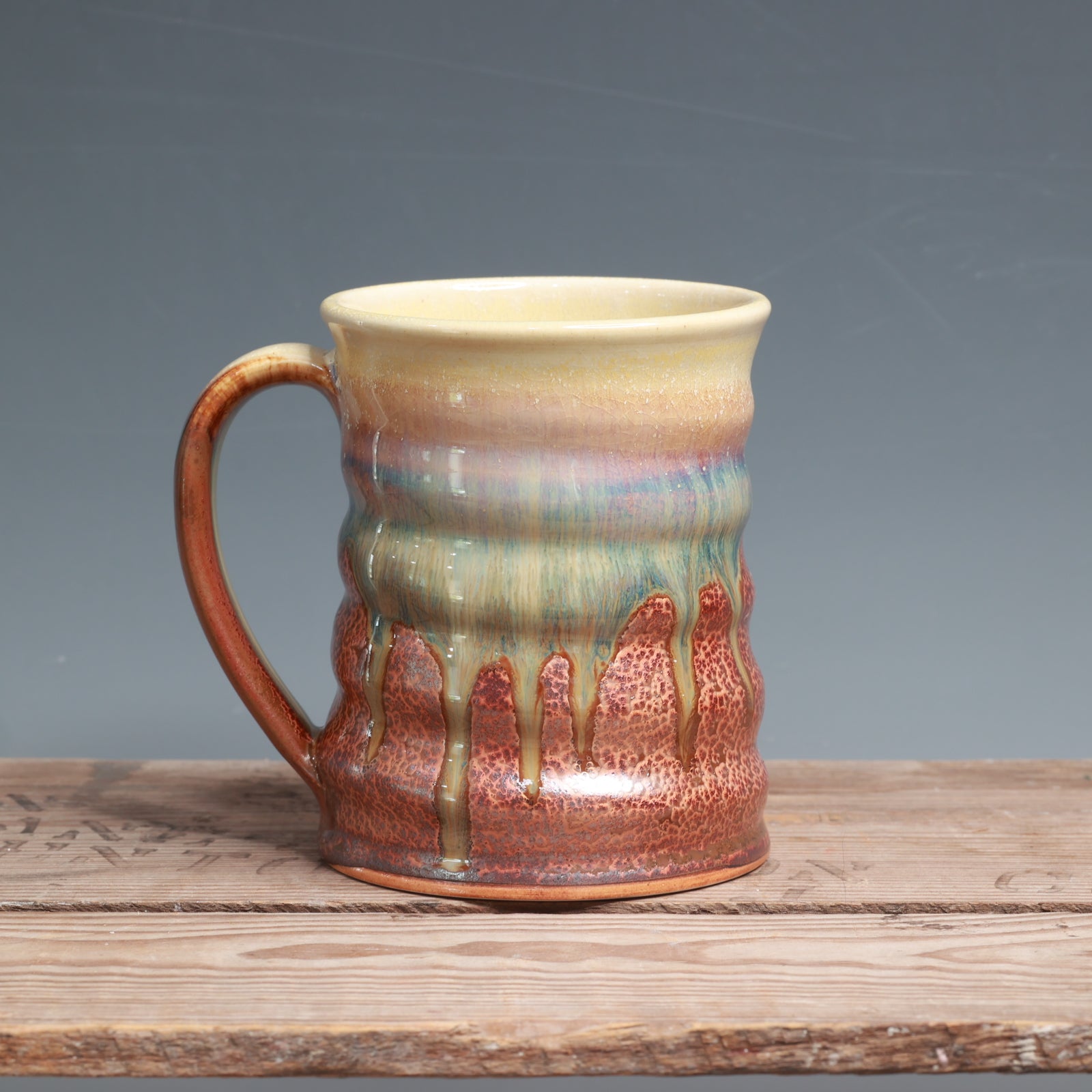 Alabaster over Copper Float Mug - 14-15 oz.