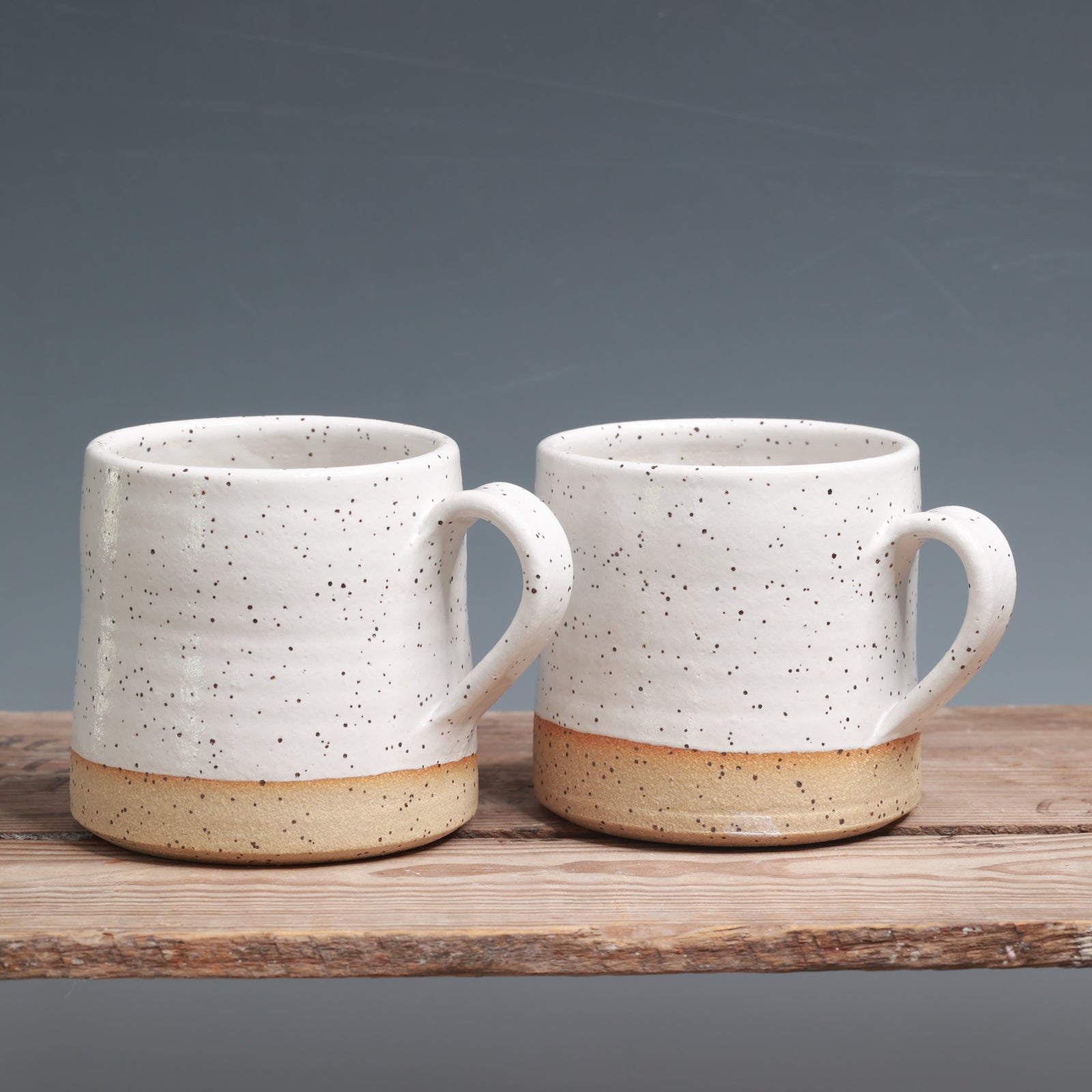 White Speckle Mug Pair - 10 oz.