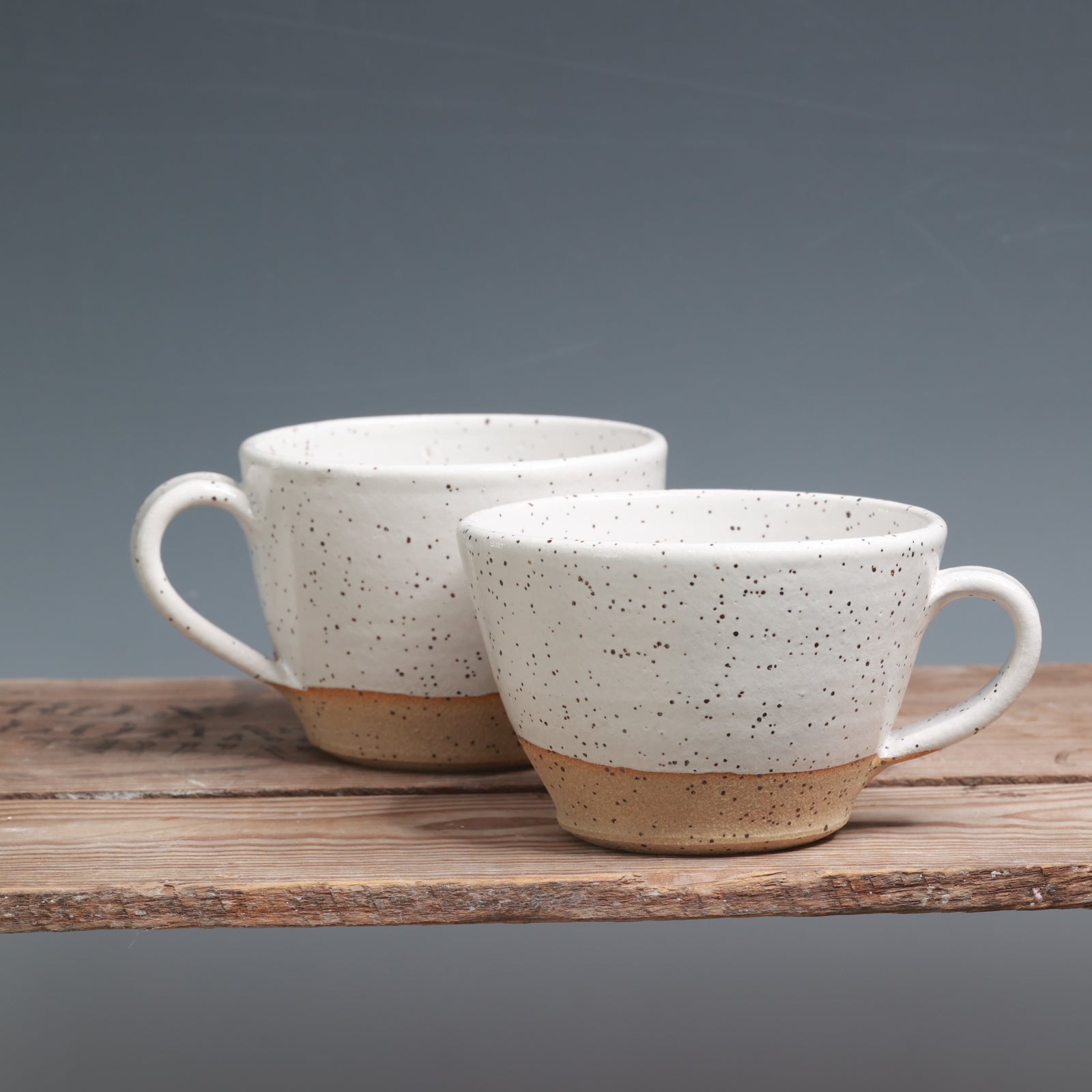 White Speckle Mug Pair - 10 oz.