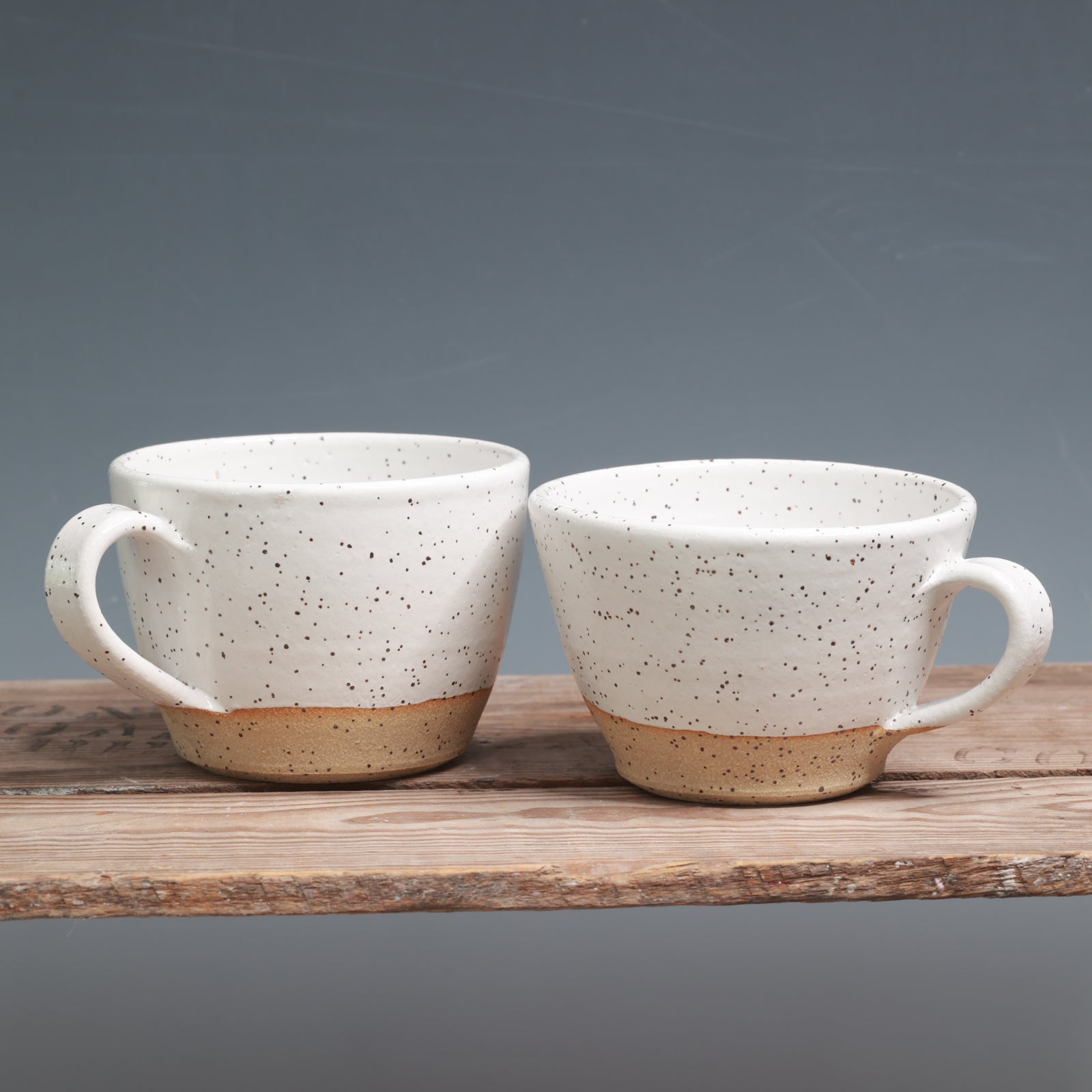 White Speckle Mug Pair - 10 oz.