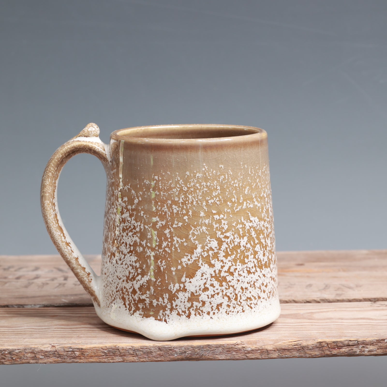 White Gloss and Alabaster Mug with Thumb Rest - 14 oz.