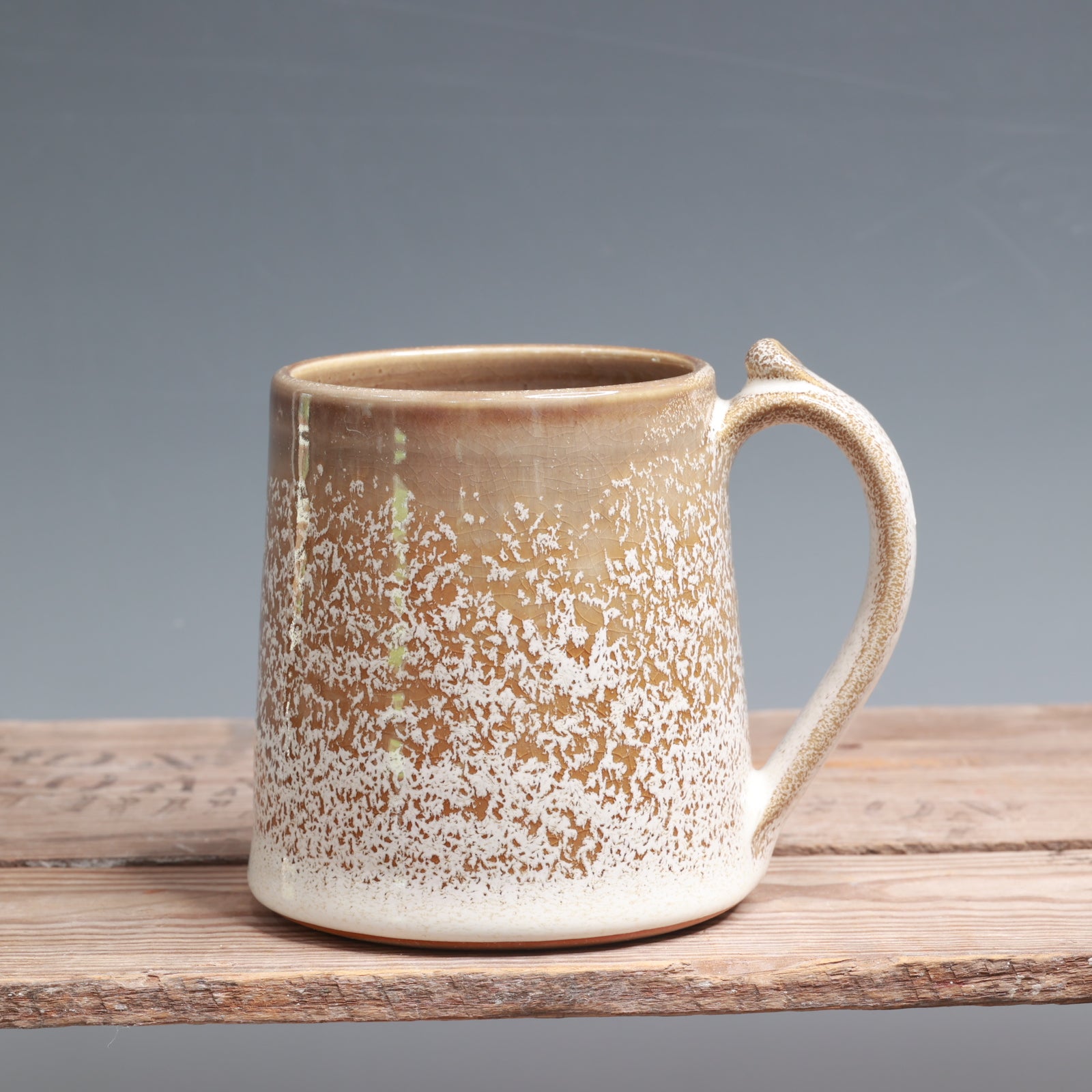 White Gloss and Alabaster Mug with Thumb Rest - 14 oz.