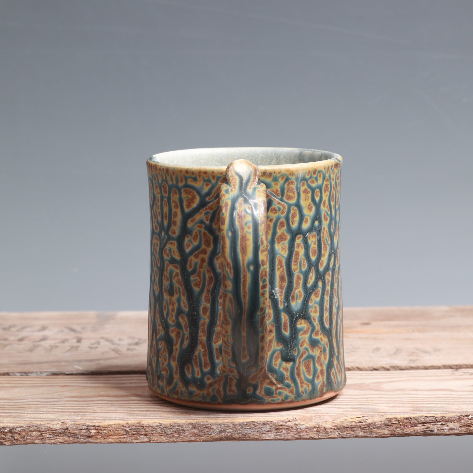 Blue Ash Mug with Thumb Rest - 14 oz.
