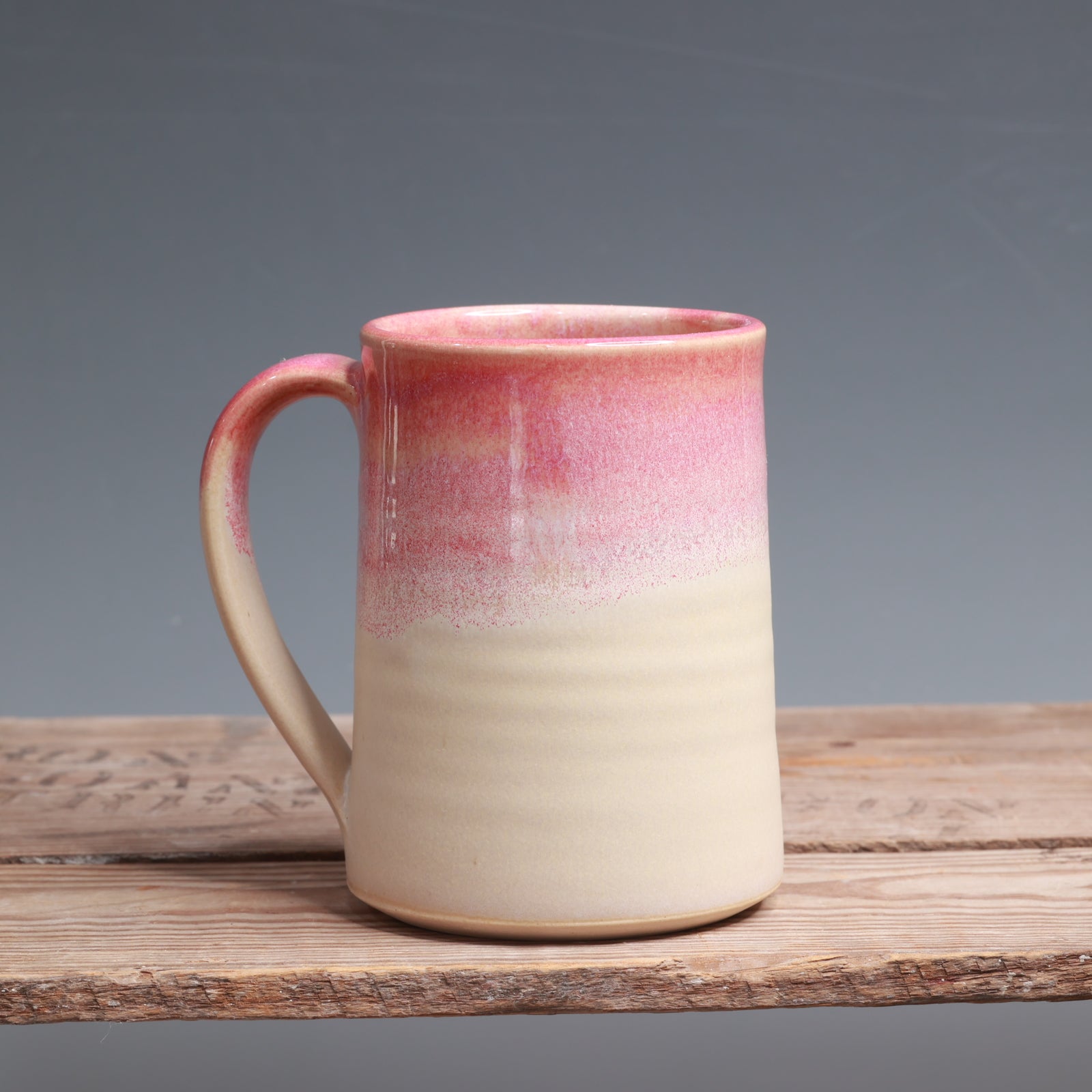 Raspberry Mist and Alabaster Mug - 12 oz.