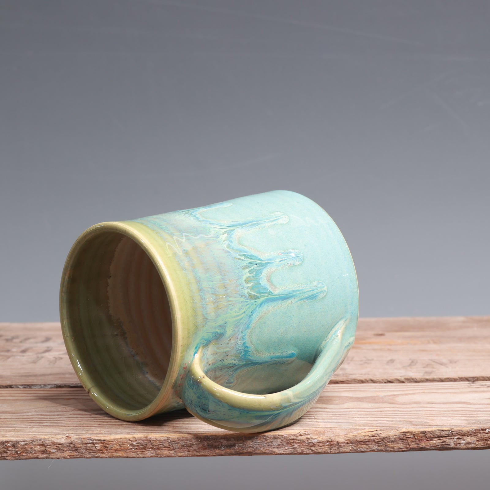 Green Opal and Norse Blue Mug - 13 oz.