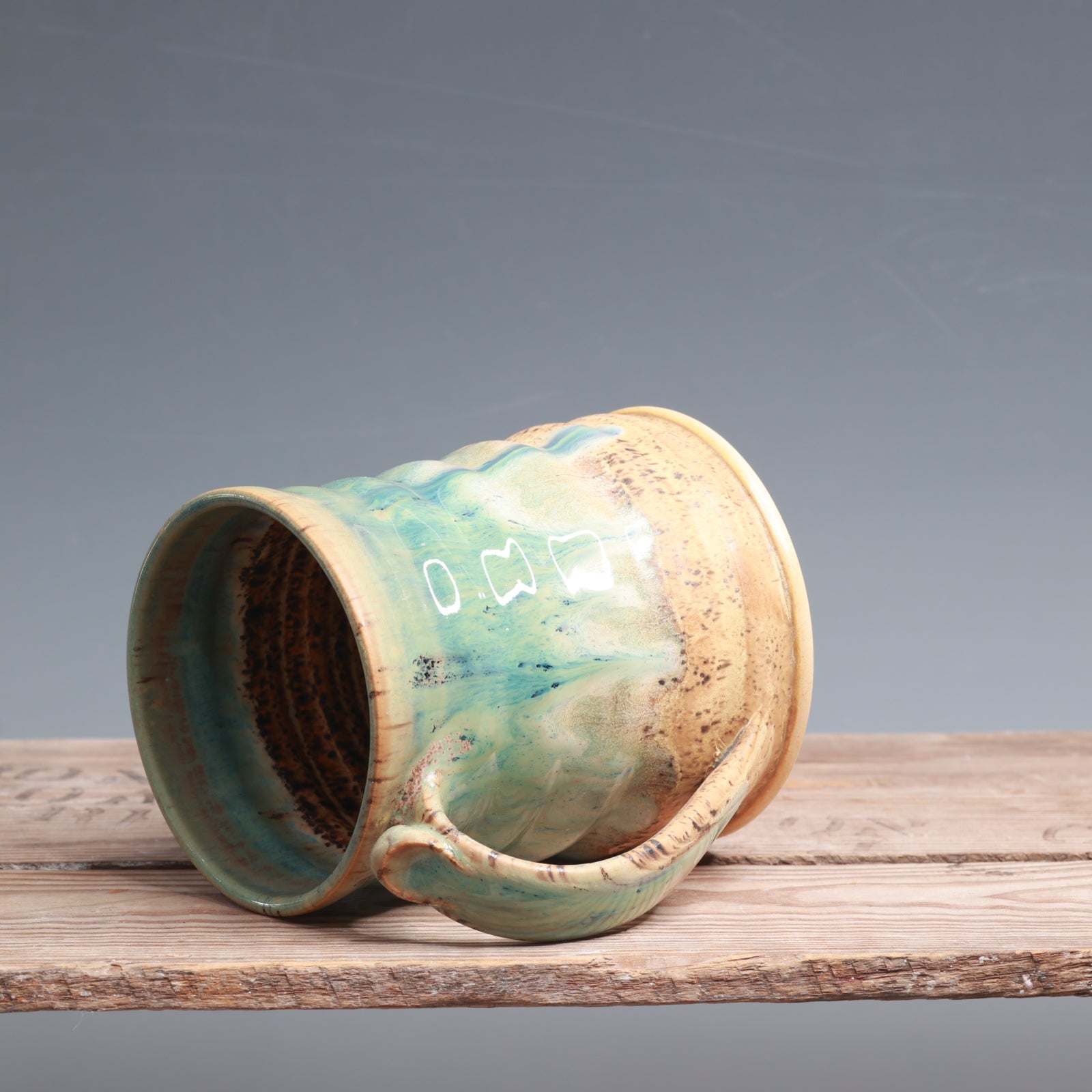 Aurora Green over Sandstone Mug - 15 oz.