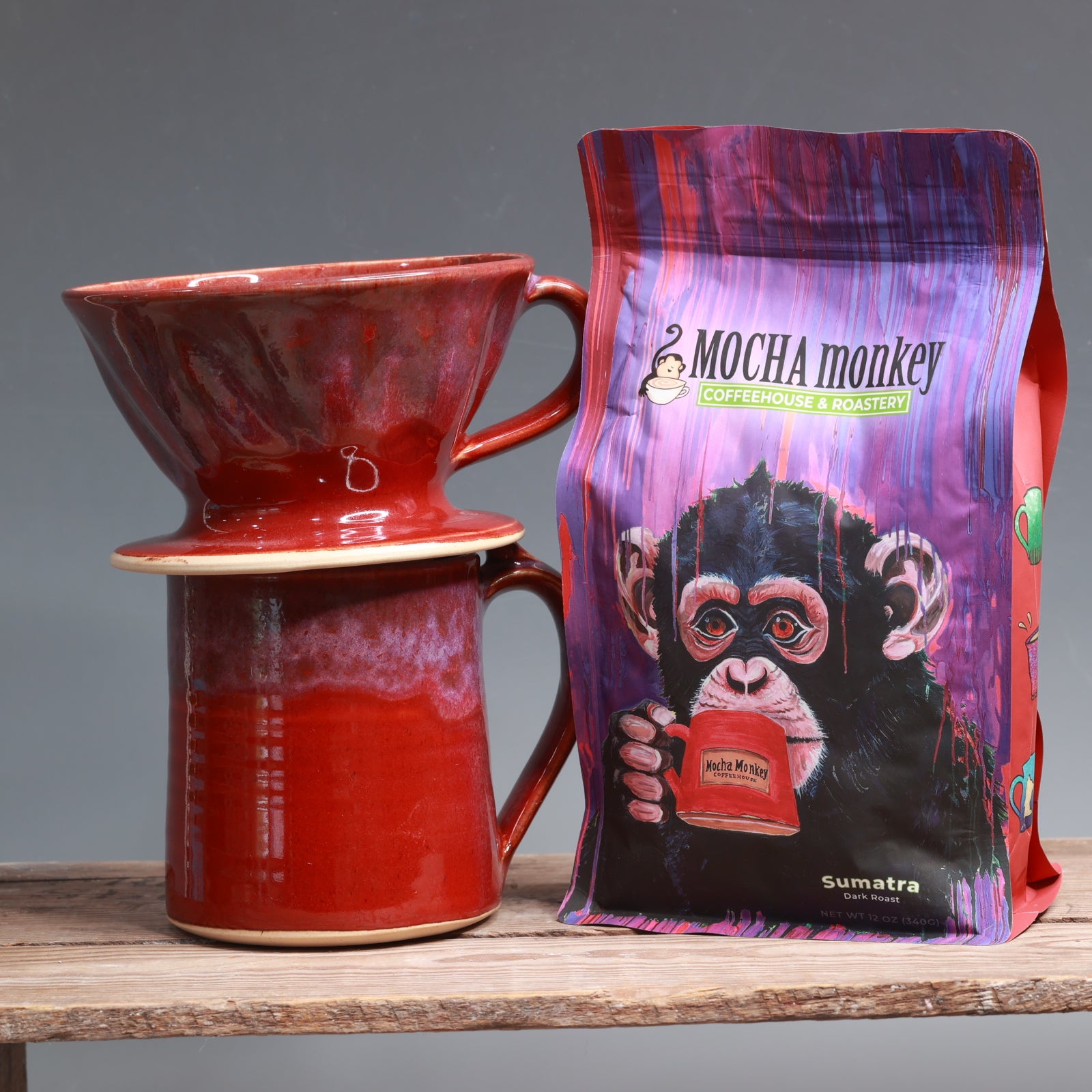 Pour-over Package (Coffee, Pour-over, and Mug Set) - Sumatra Dark Roast