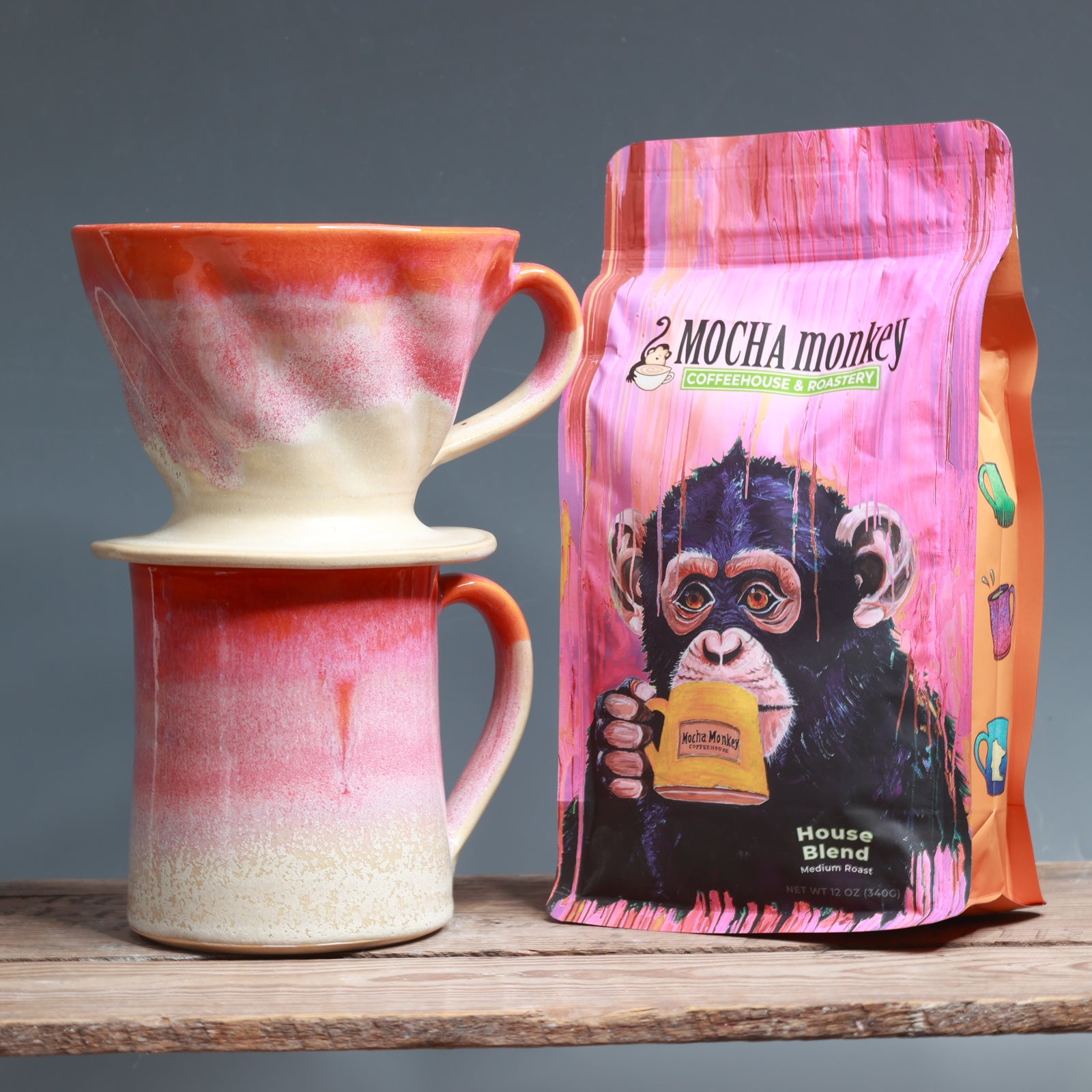 Pourover Package (Coffee, Pourover, and Mug Set) - House Blend Medium Roast