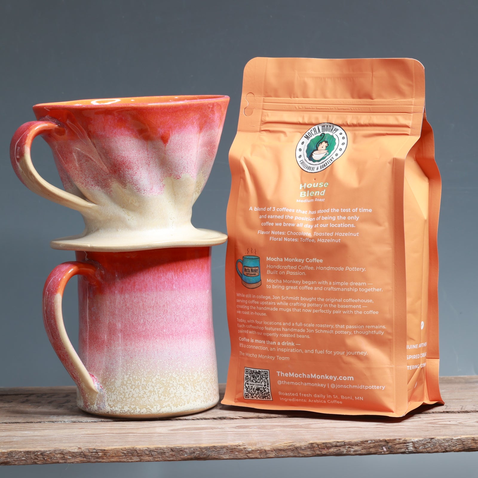 Pourover Package (Coffee, Pourover, and Mug Set) - House Blend Medium Roast
