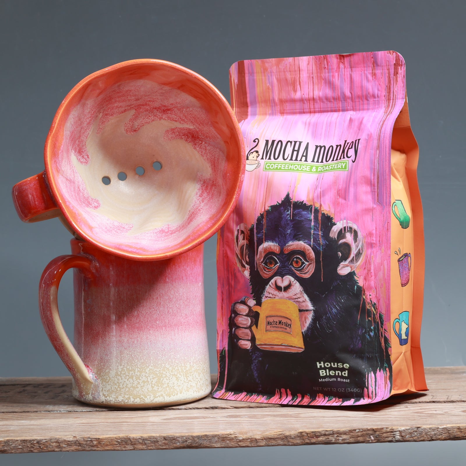 Pourover Package (Coffee, Pourover, and Mug Set) - House Blend Medium Roast