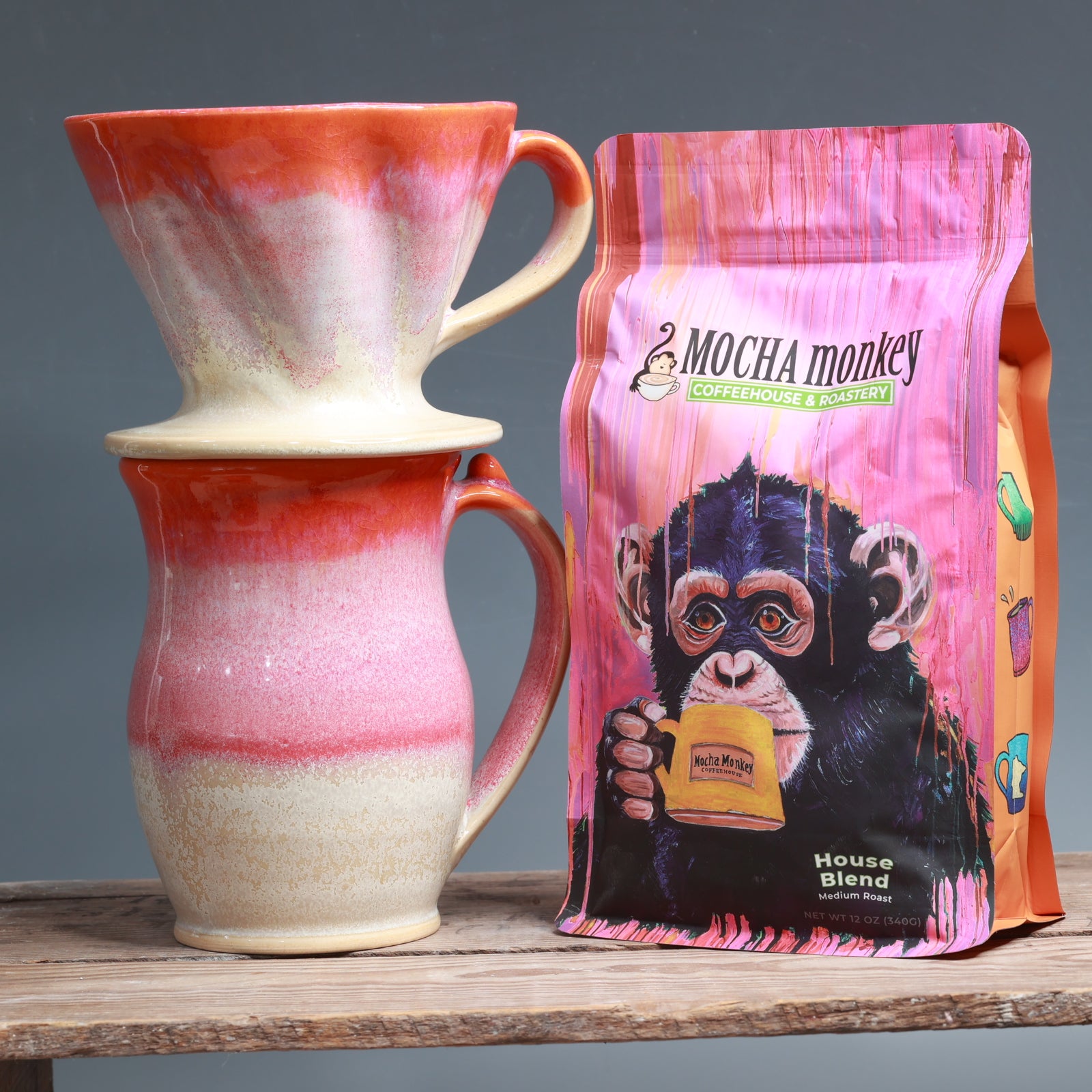 Pourover Package (Coffee, Pourover, and Mug Set) - House Blend Medium Roast