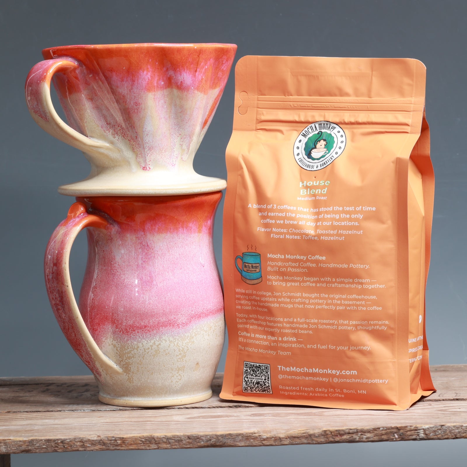 Pourover Package (Coffee, Pourover, and Mug Set) - House Blend Medium Roast