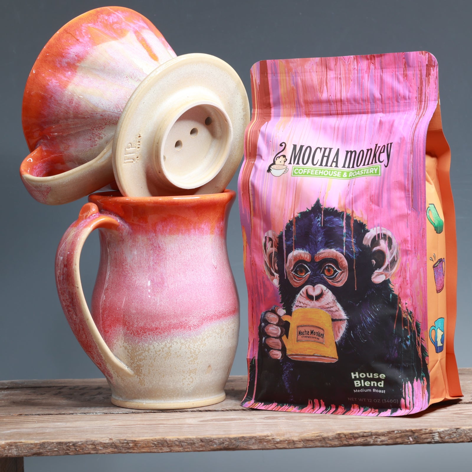 Pourover Package (Coffee, Pourover, and Mug Set) - House Blend Medium Roast